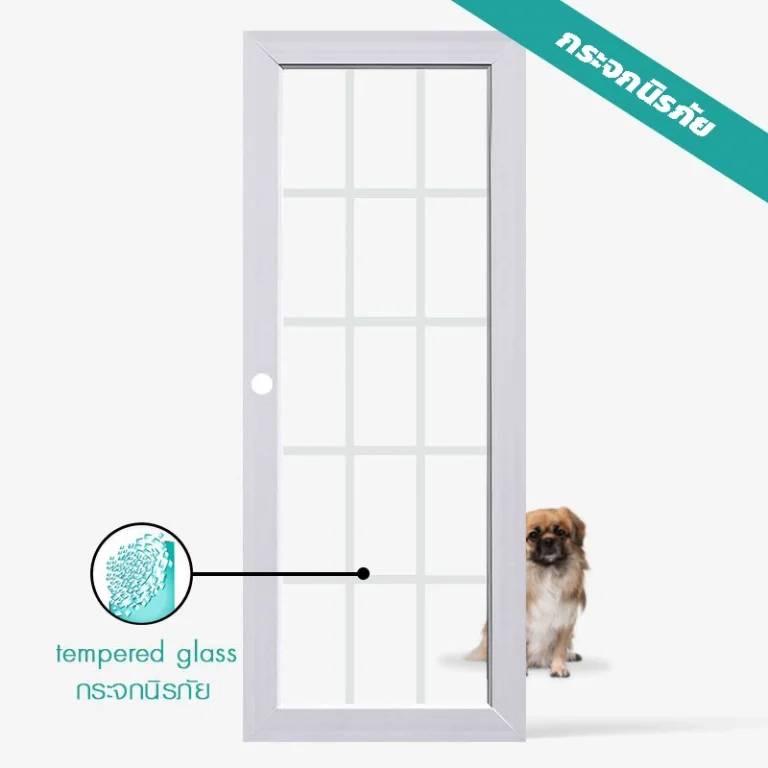 ECO-DOOR ประตู UPVC Profiles รุ่น 15 Light เฉพาะบาน เจาะลูกบิด