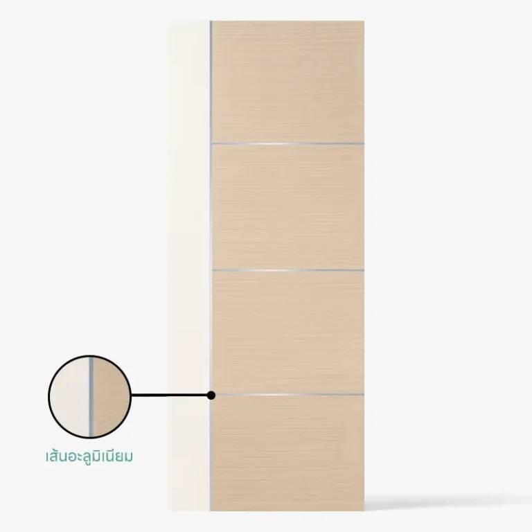 ประตู WPC 800*2000*35 mm. รุ่น WP 4 สีครีมเข้มลายไม้เซาะร่องเส้นอลูมิเนียม ECO-DOOR ประตู WPC 800*2000*35 mm. รุ่น WP 4 สีครีมเข้มลายไม้เซาะร่องเส้นอลูมิเนียม ECO-DOOR - ดำรงค์โฮมพลัส