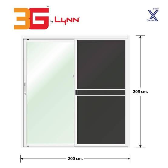 LYNN ประตูบานเลื่อนสลับ2ช่อง+มุ้งลวด X SERIES LP-X2-D04-00 200*205 ขาว LYNN ประตูบานเลื่อนสลับ2ช่อง+มุ้งลวด X SERIES LP-X2-D04-00 200*205 ขาว - ดำรงค์โฮมพลัส