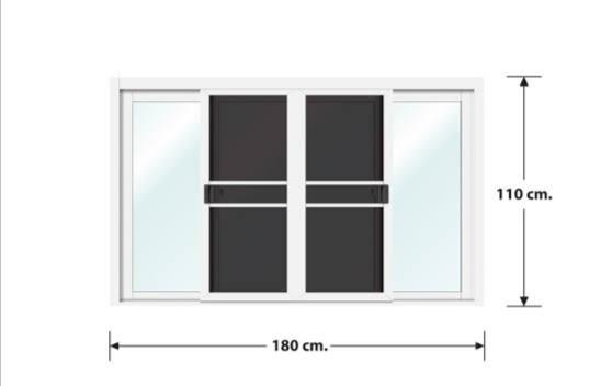 LYNN หน้าต่างบานเลื่อน 3บาน+ชุดมุ้งลวด OK 180*110ซม. LP-OK-W04-00