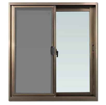 WINDOW ASIA หน้าต่างบานเลื่อน SS(FA ECO) มีมุ้ง FAE22-W0113-100100 100*100 ชา