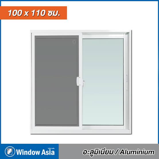 WINDOW ASIA หน้าต่างบานเลื่อนSS (STD) FA22-W0112-100110 มีมุ้ง 100*110 สีขาว
