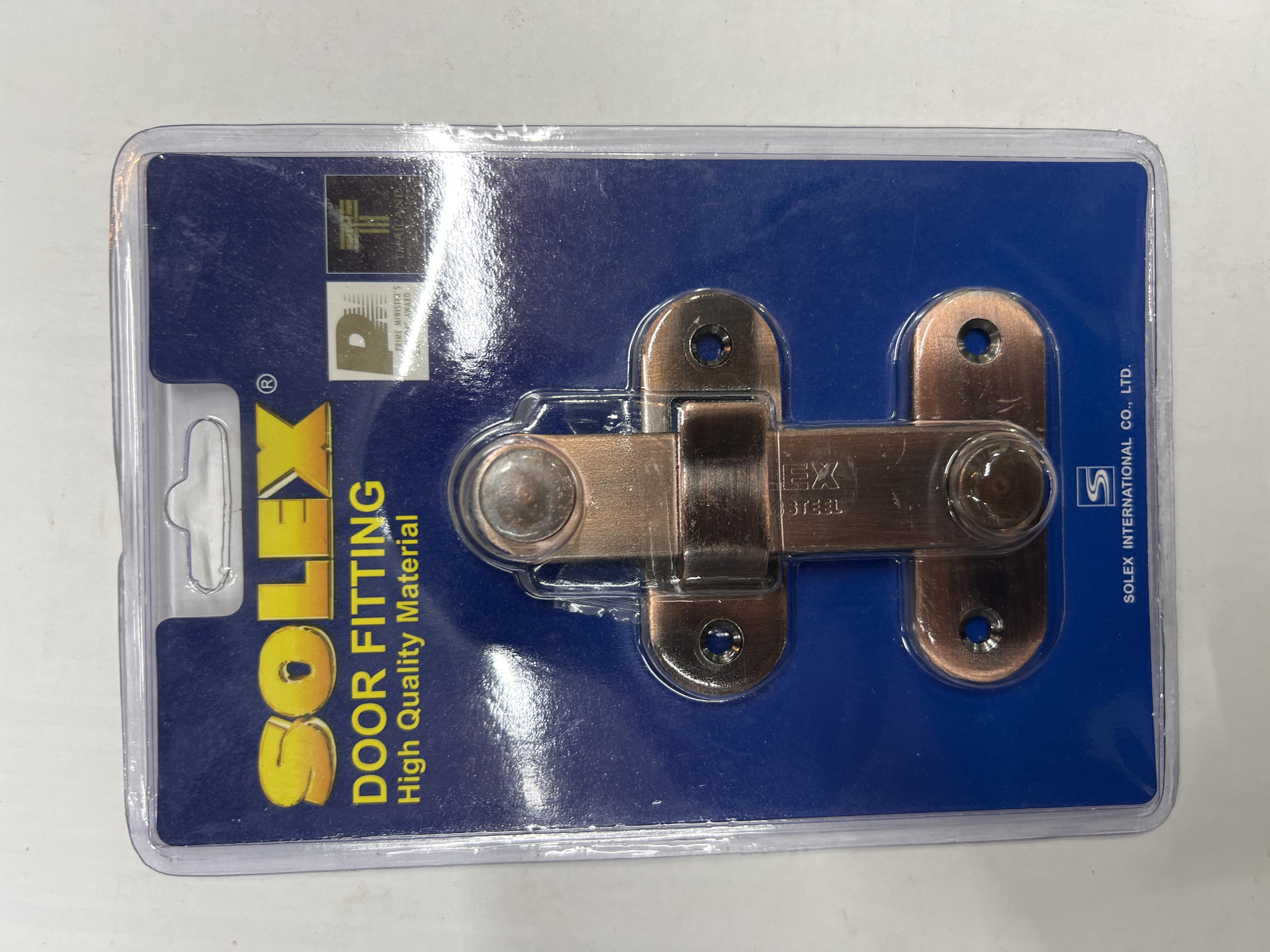 SOLEX กลอนสับแสตนเลส รุ่น E สี AC 4นิ้ว SOLEX กลอนสับแสตนเลส รุ่น E สี AC 4นิ้ว - ดำรงค์โฮมพลัส
