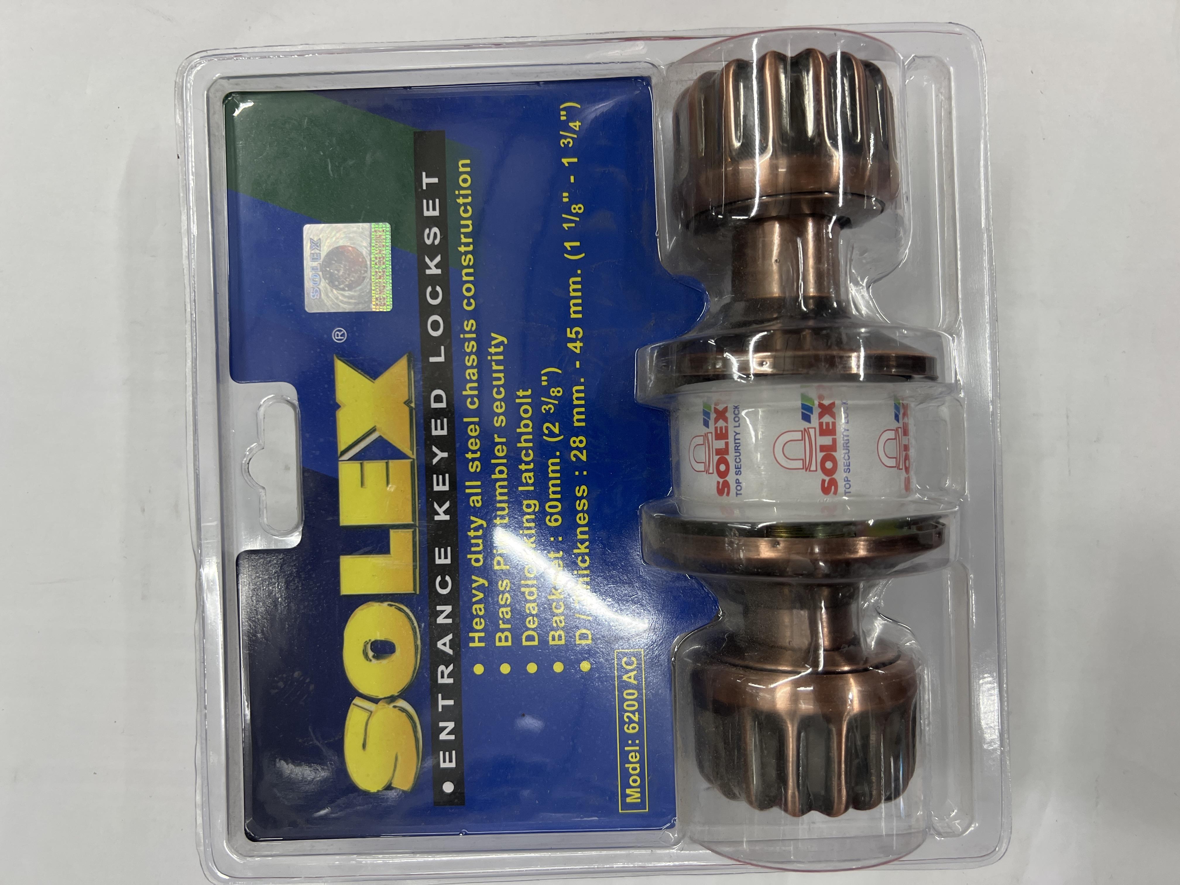 SOLEX ลายไม้ ลูกบิด (แผง) 6200AC SOLEX ลายไม้ ลูกบิด (แผง) 6200AC - ดำรงค์โฮมพลัส