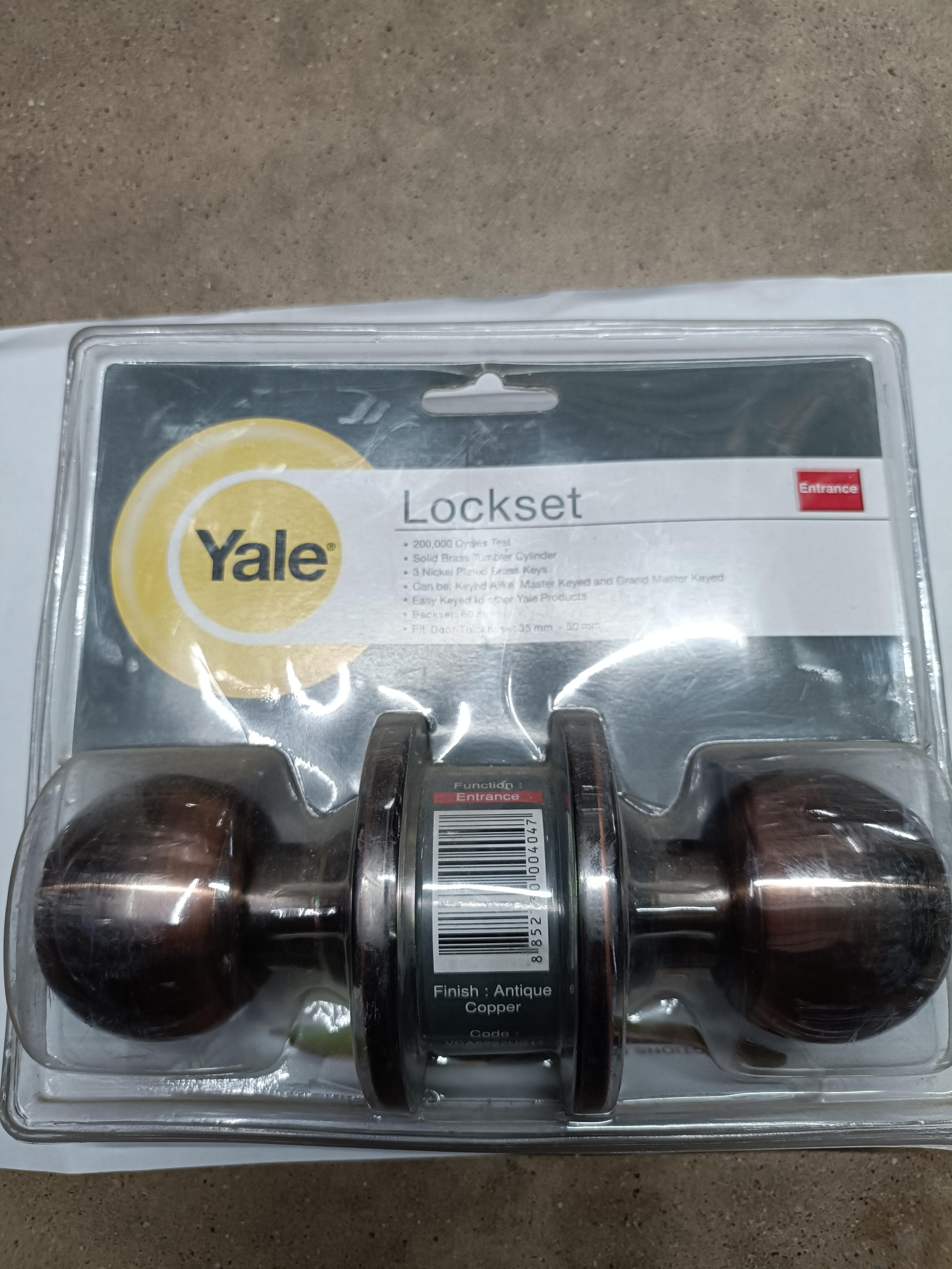YALE ลูกบิดประตูระบบทั่วไป VCA หัวกลมธรรมดา หัวใหญ่ VCA5227US11 รมดำ YALE ลูกบิดประตูระบบทั่วไป VCA หัวกลมธรรมดา หัวใหญ่ VCA5227US11 รมดำ - ดำรงค์โฮมพลัส