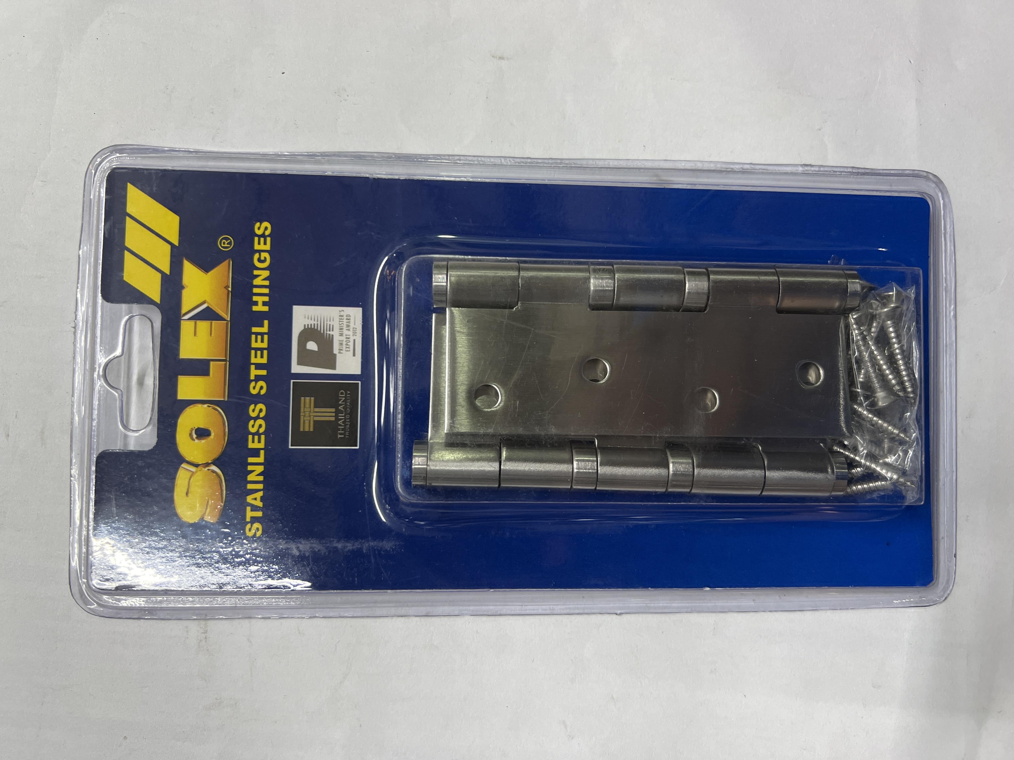 SOLEX บานพับแสตนเลส NO.4325SB (แพ็ค 2 Pcs.)แผง SOLEX บานพับแสตนเลส NO.4325SB (แพ็ค 2 Pcs.)แผง - ดำรงค์โฮมพลัส