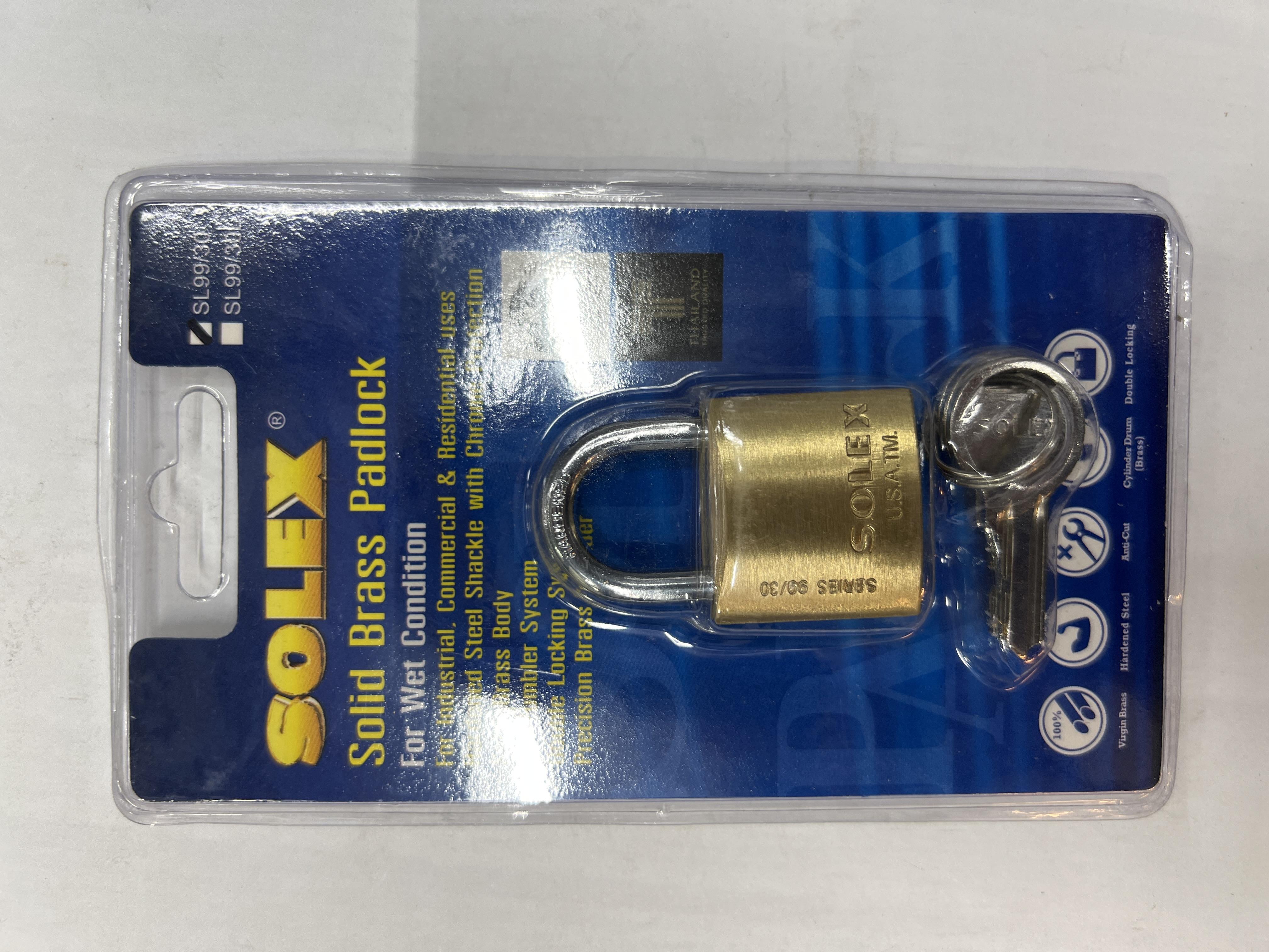 SOLEX กุญแจสปริง(แผง) SL 99 30MM SOLEX กุญแจสปริง(แผง) SL 99 30MM - ดำรงค์โฮมพลัส