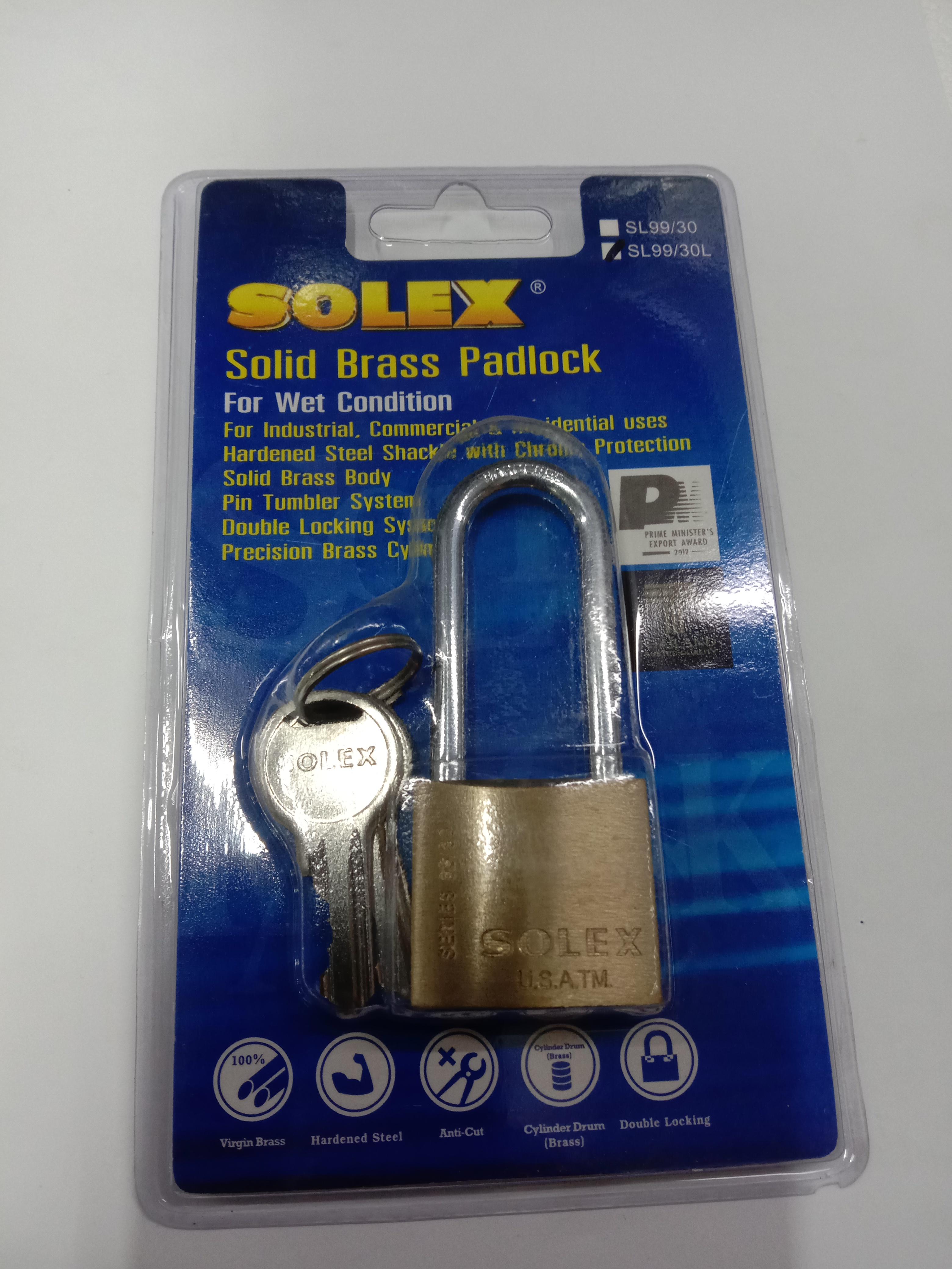 SOLEX กุญแจสปริง(แผง) SL 99 L30MM SOLEX กุญแจสปริง(แผง) SL 99 L30MM - ดำรงค์โฮมพลัส