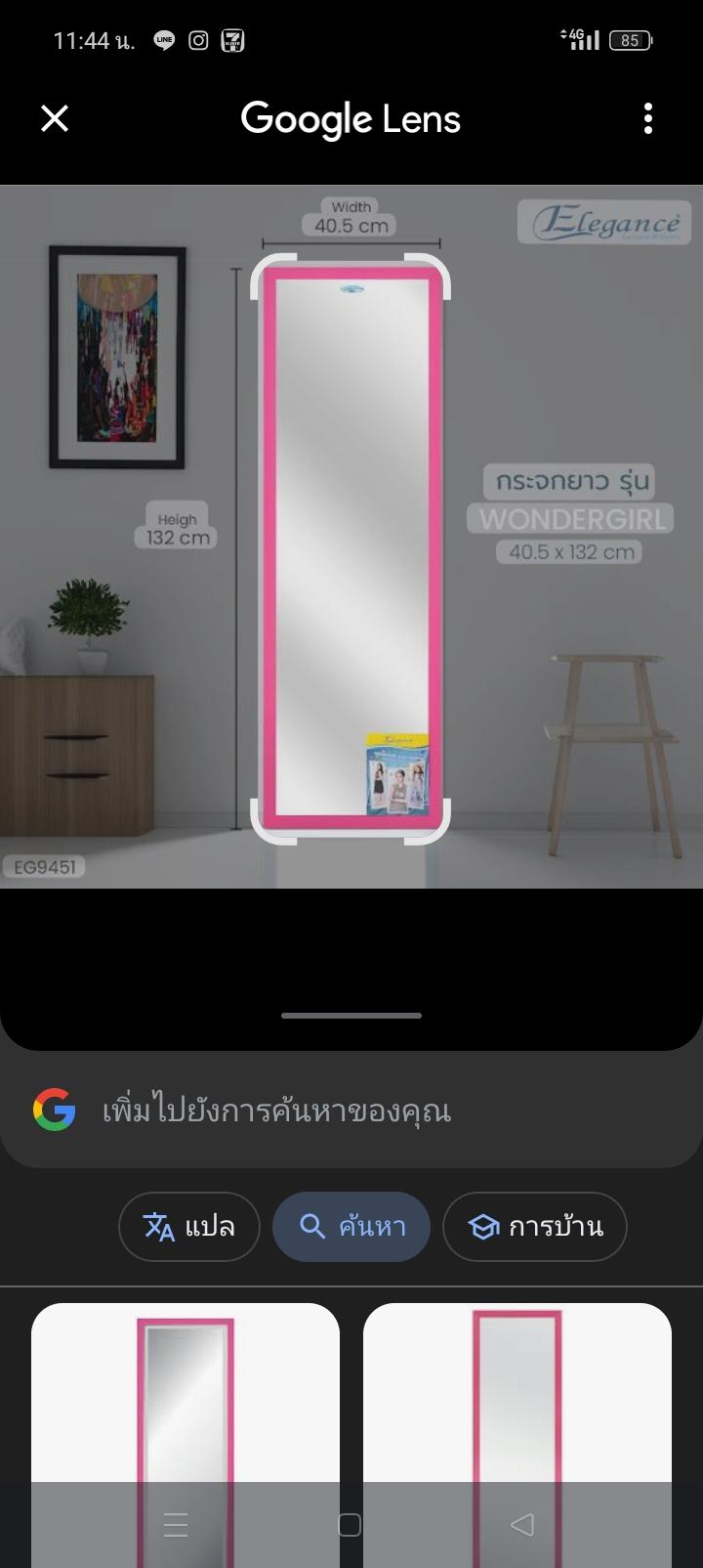 Elegance กระจกโมเดลล่า 40.5*132cm. EG5460 ชมพู Elegance กระจกโมเดลล่า 40.5*132cm. EG5460 ชมพู - ดำรงค์โฮมพลัส