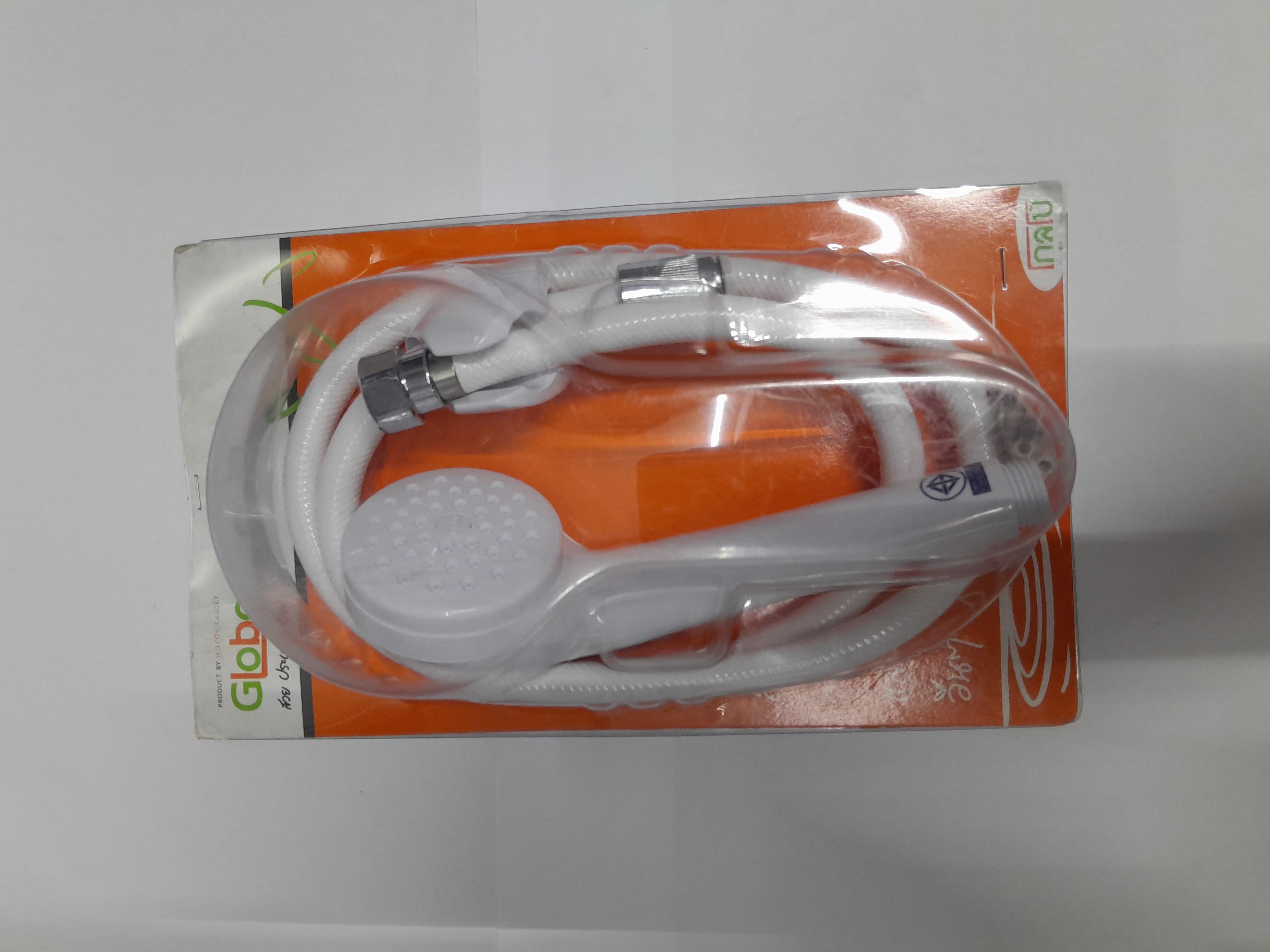 ฝักบัวสายอ่อนสีขาว ปรับน้ำ 1ระดับ โครเมี่ยม พร้อมสายและขอแขวน GOBLO GS02-271-11 ฝักบัวสายอ่อนสีขาว ปรับน้ำ 1ระดับ โครเมี่ยม พร้อมสายและขอแขวน GOBLO GS02-271-11 - ดำรงค์โฮมพลัส
