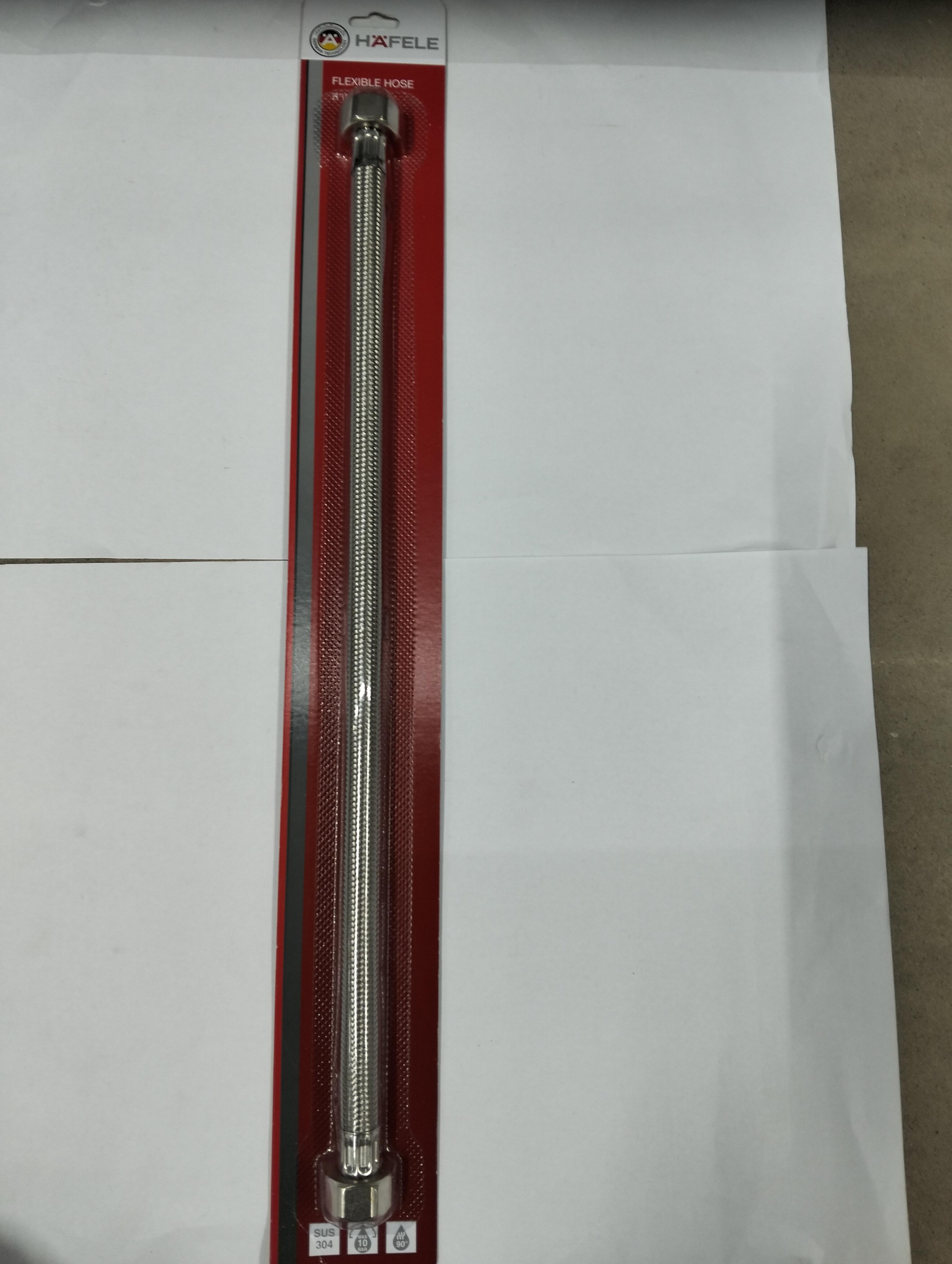 HAFELE สายน้ำดี 18 นิ้ว Stainless 485.60.024 HAFELE สายน้ำดี 18 นิ้ว Stainless 485.60.024 - ดำรงค์โฮมพลัส
