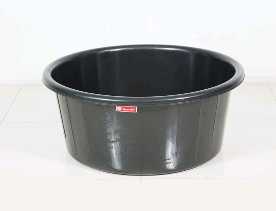 ตรางู กะละมัง  เบอร์ 004/72 CP ทรงลึก-กลม 60L. สีดำ (2.5โหล/มัด)