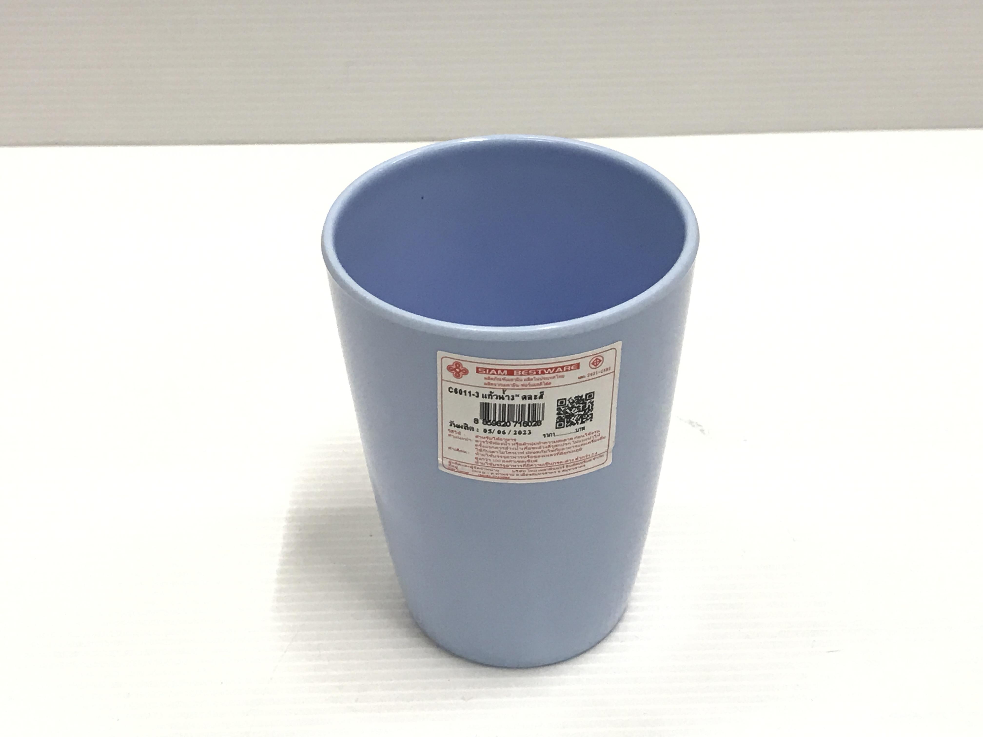 Melamine แก้วน้ำ 3 นิ้ว C6011-3 สีฟ้า