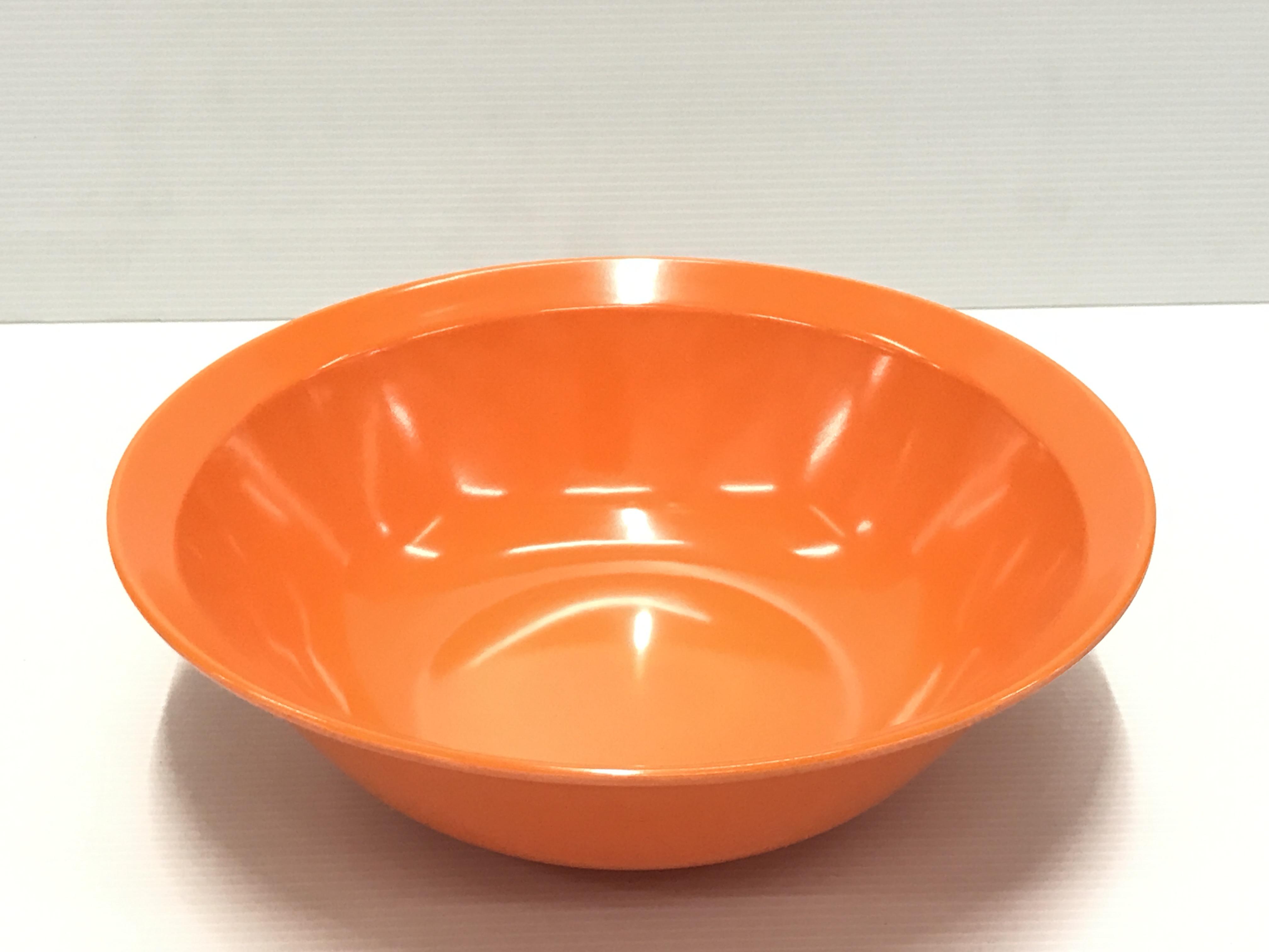 Melamine ชามปากบานมีขอบ 9 นิ้ว B6047-9 สีส้ม