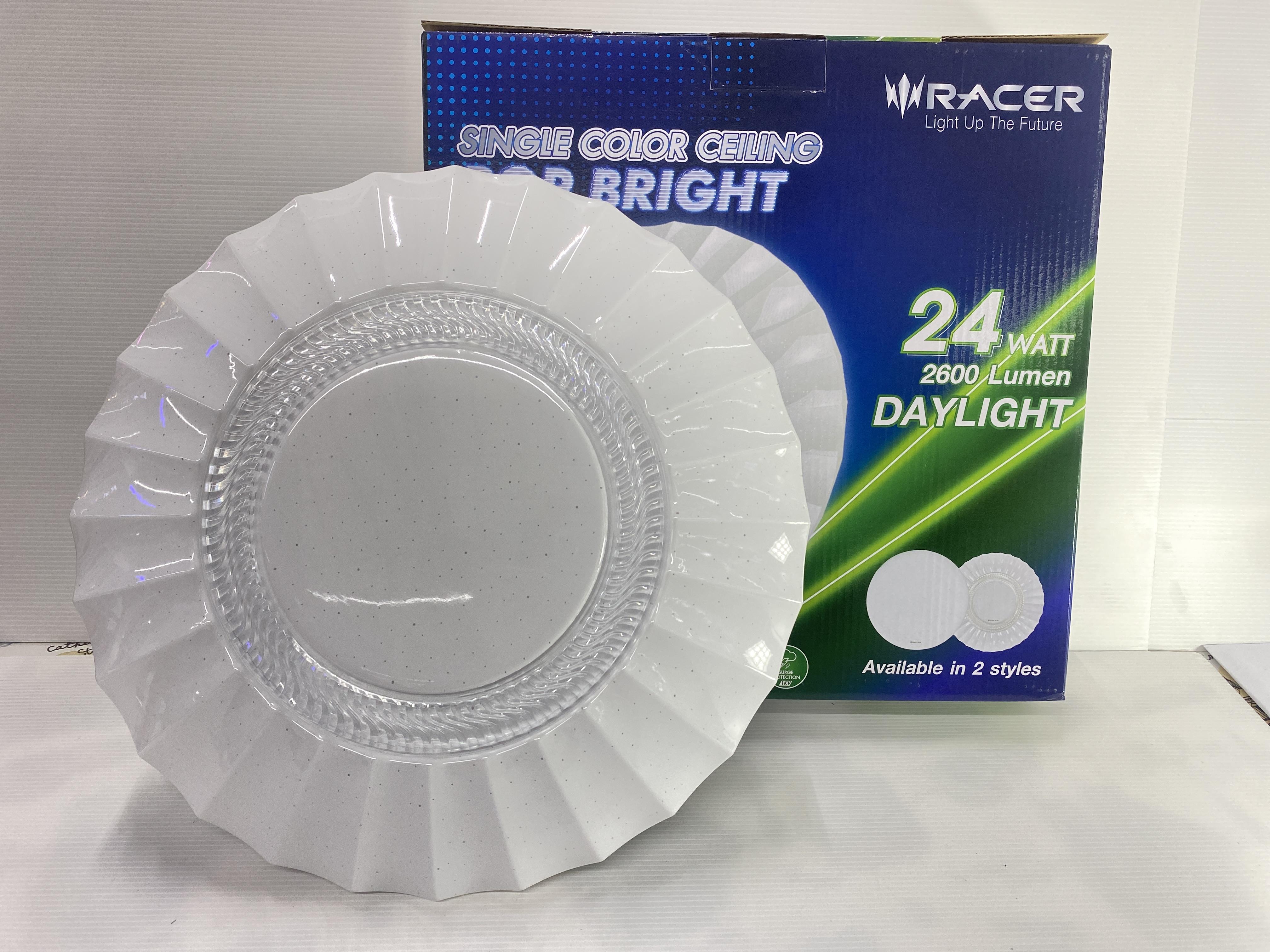 **RACER โคมไฟติดเพดาน LED 6500K PB01 ป๊อปไบรท์ 24W แสงขาว (10/ลัง) **RACER โคมไฟติดเพดาน LED 6500K PB01 ป๊อปไบรท์ 24W แสงขาว (10/ลัง) - ดำรงค์โฮมพลัส