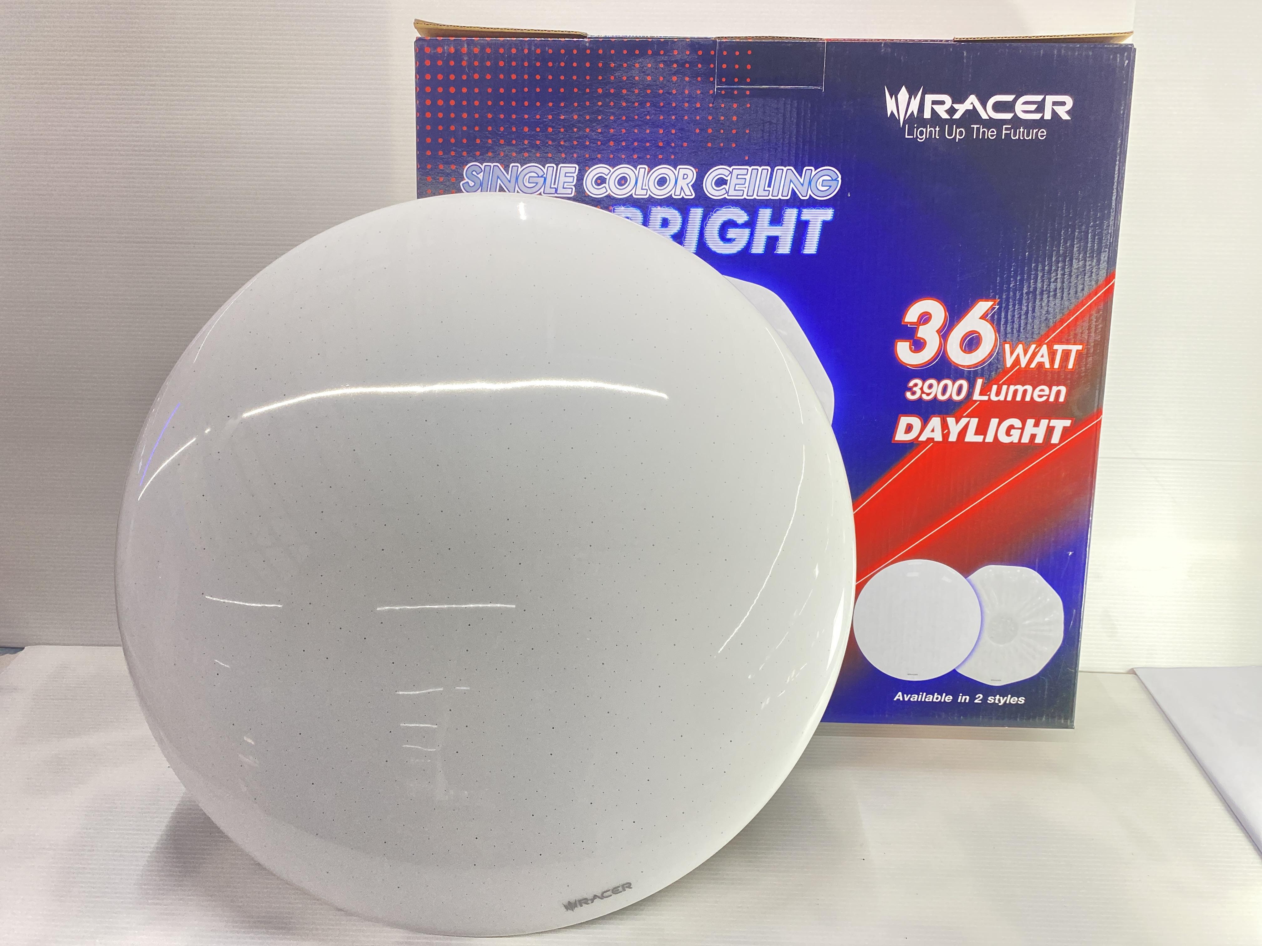 RACER โคมไฟติดเพดาน LED 6500K PB04 ป๊อปไบรท์ แสงขาว 36 W (5/ลัง) RACER โคมไฟติดเพดาน LED 6500K PB04 ป๊อปไบรท์ แสงขาว 36 W (5/ลัง) - ดำรงค์โฮมพลัส