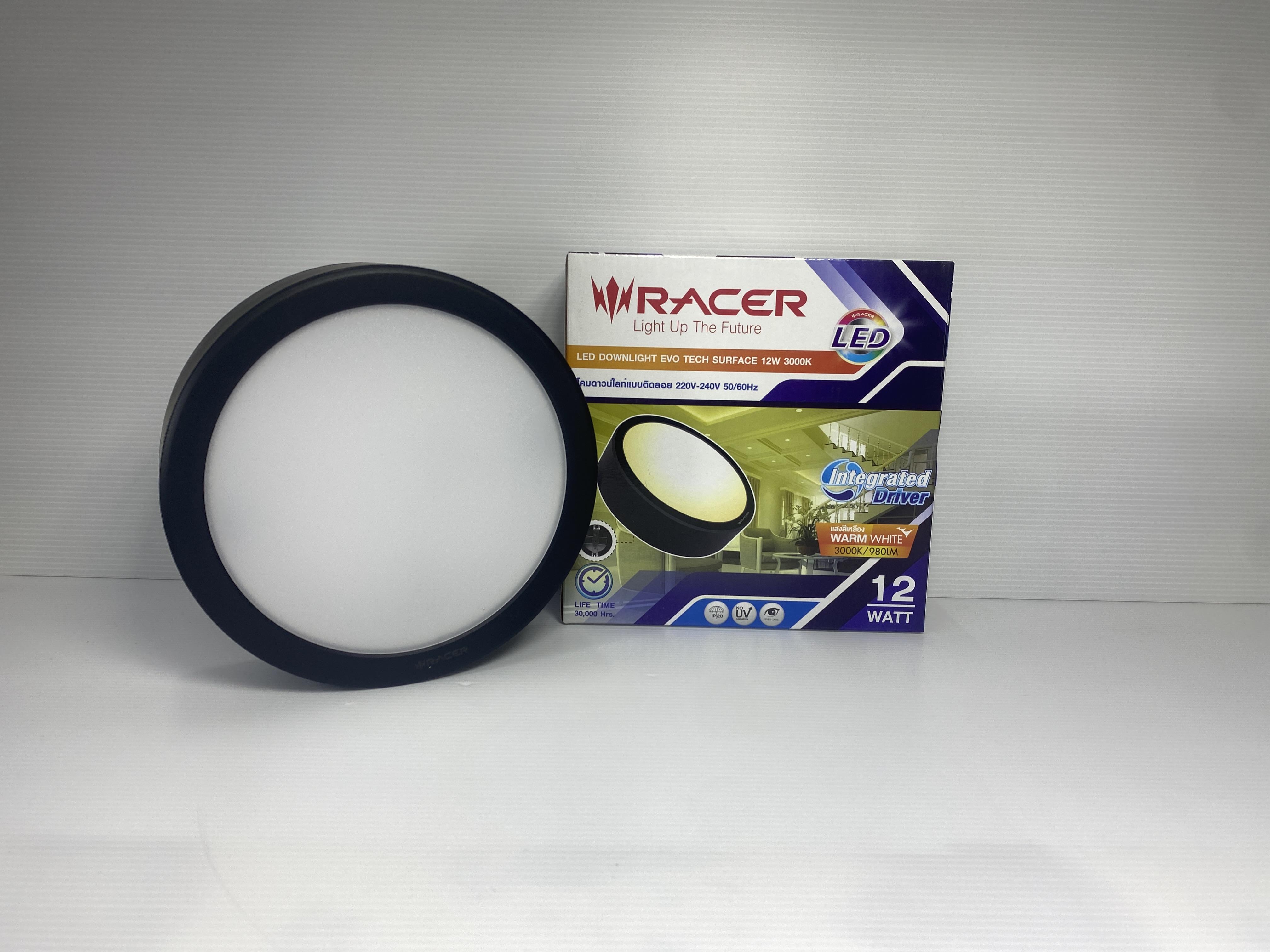 ** RACER ดาวน์ไลท์ EVO TECH ติดลอย 12 W 6 ดำ แสงเหลือง (12/ลัง) ** RACER ดาวน์ไลท์ EVO TECH ติดลอย 12 W 6 ดำ แสงเหลือง (12/ลัง) - ดำรงค์โฮมพลัส