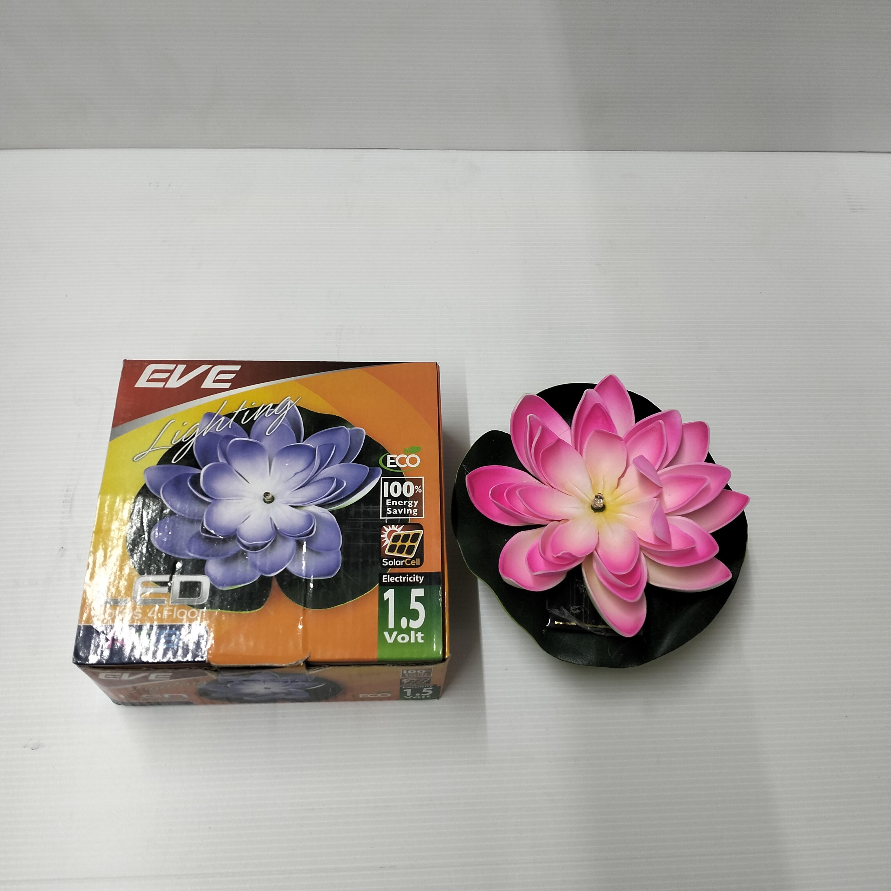 โคมโซล่าเซลล์ LED อิโค ดอกบัว 4ชั้น 1.5V auto RGB