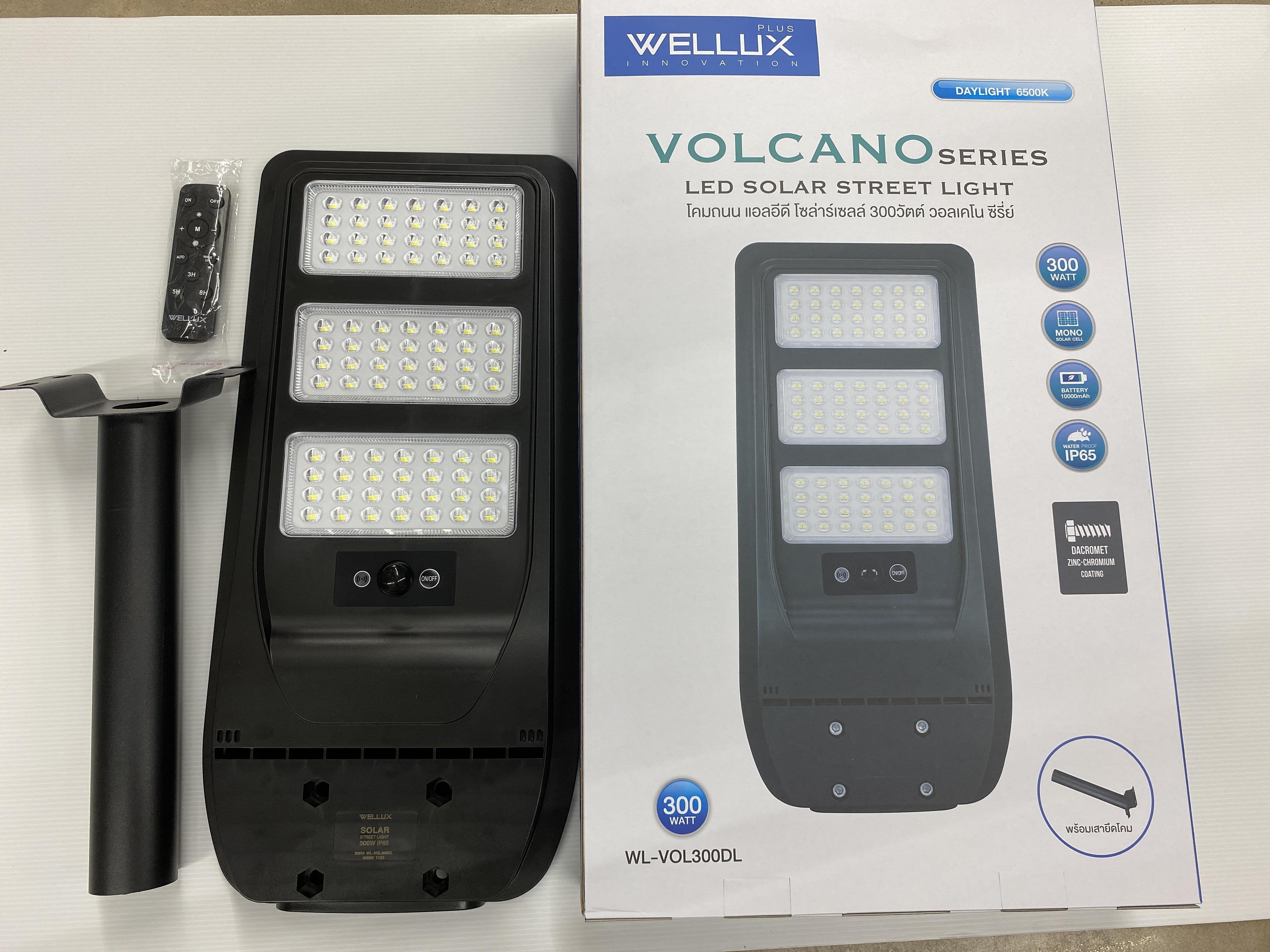 WELLUX โคมถนน VOLCANO 300วัตต์ แสงขาว