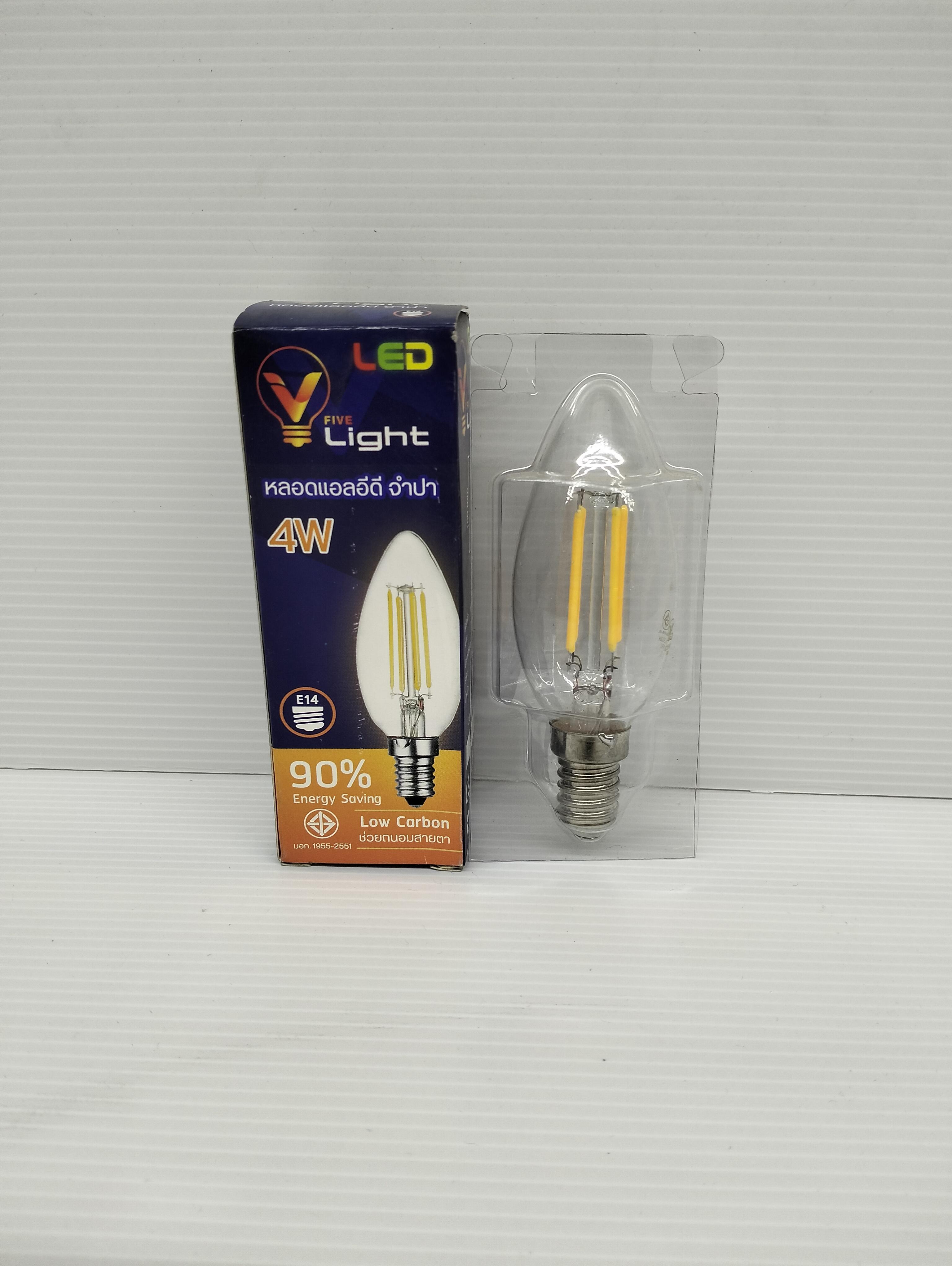 VLIGHT หลอด LED จำปา J RC 4W