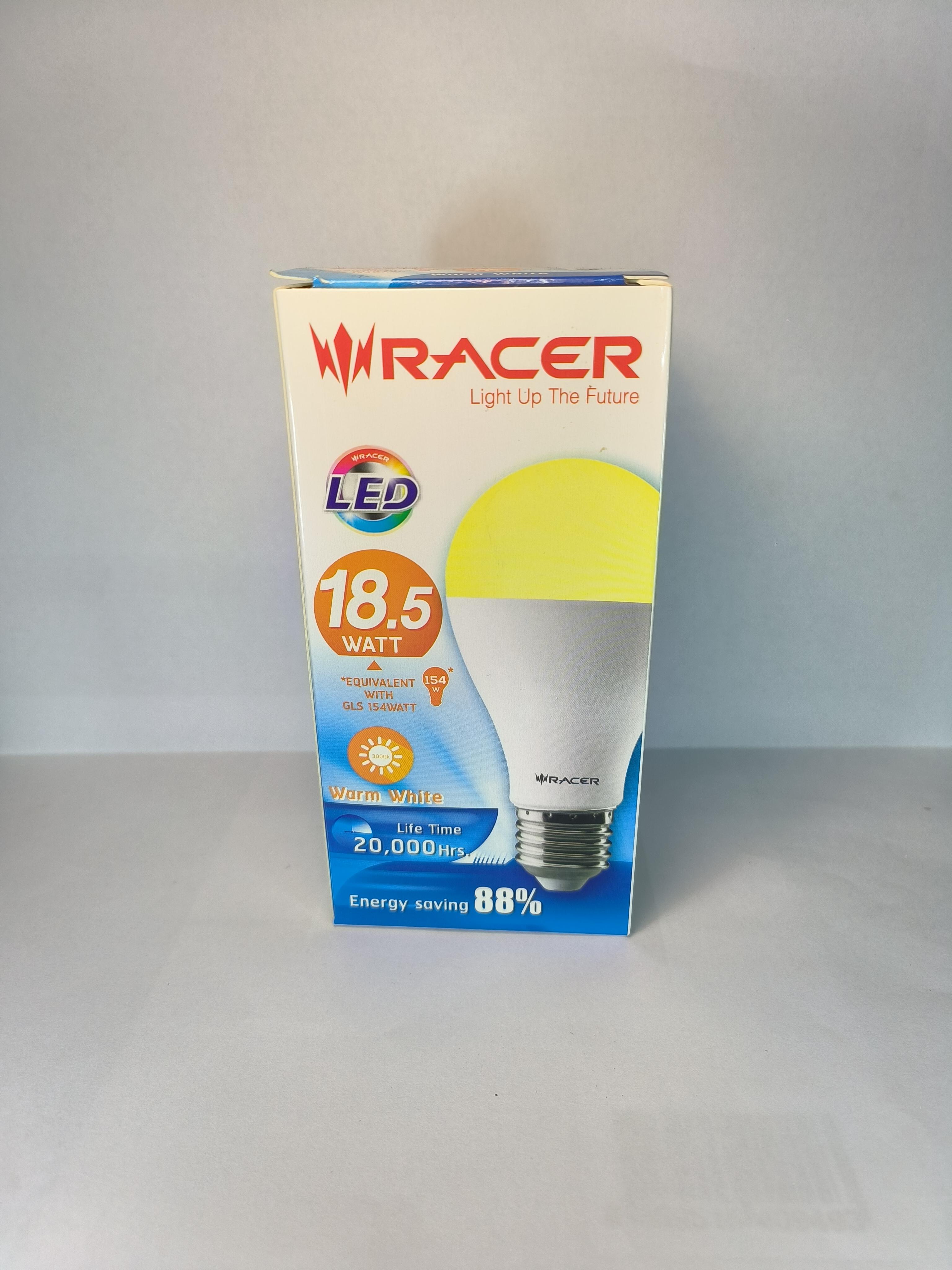 RACER LED เคที บั๊บ 18.5W E27 แสงเหลือง (50/ลัง) RACER LED เคที บั๊บ 18.5W E27 แสงเหลือง (50/ลัง) - ดำรงค์โฮมพลัส