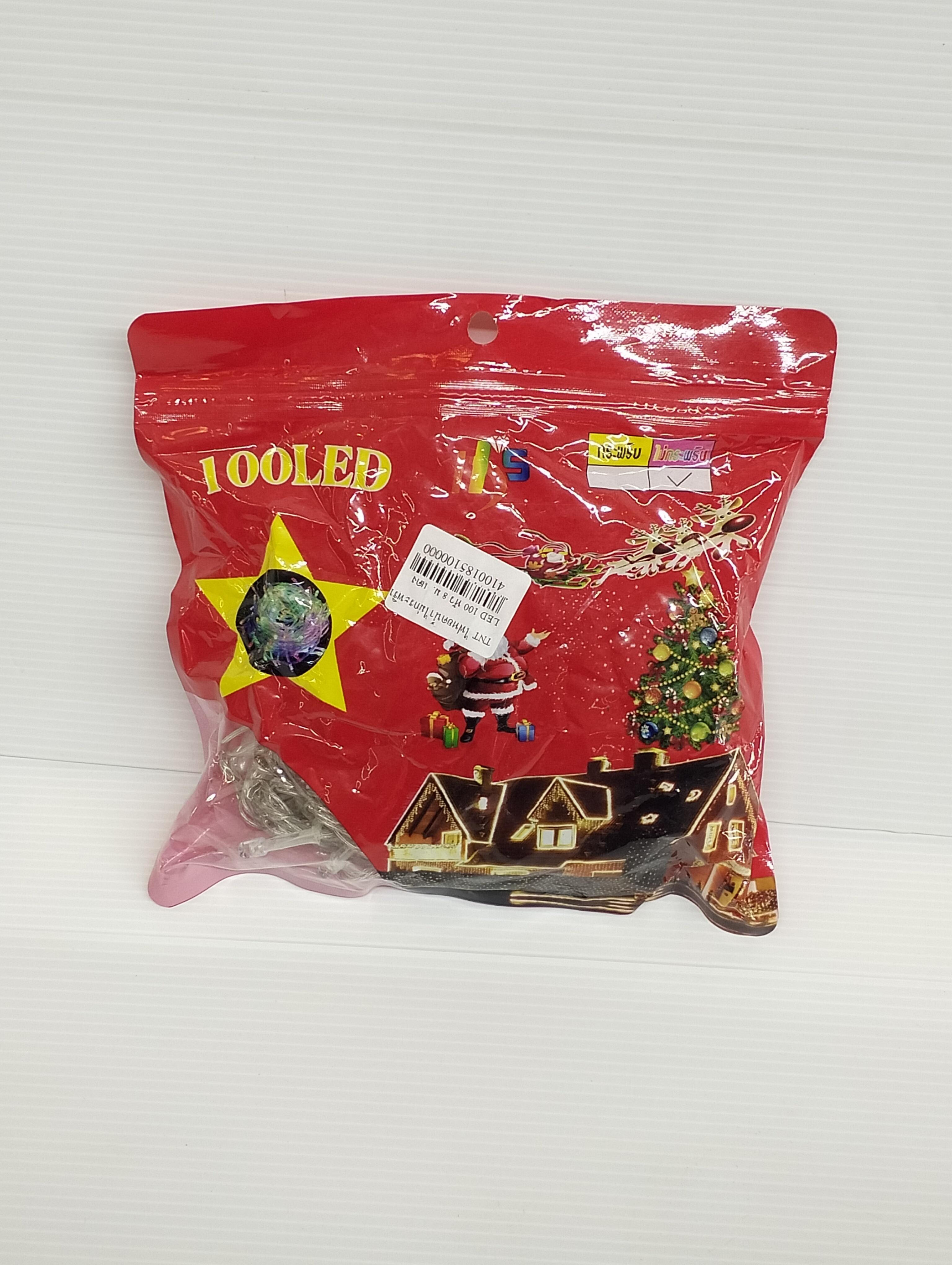 TNT ไฟหยดน้ำไม่กระพริบ LED 100 หัว 8 ม. แดง