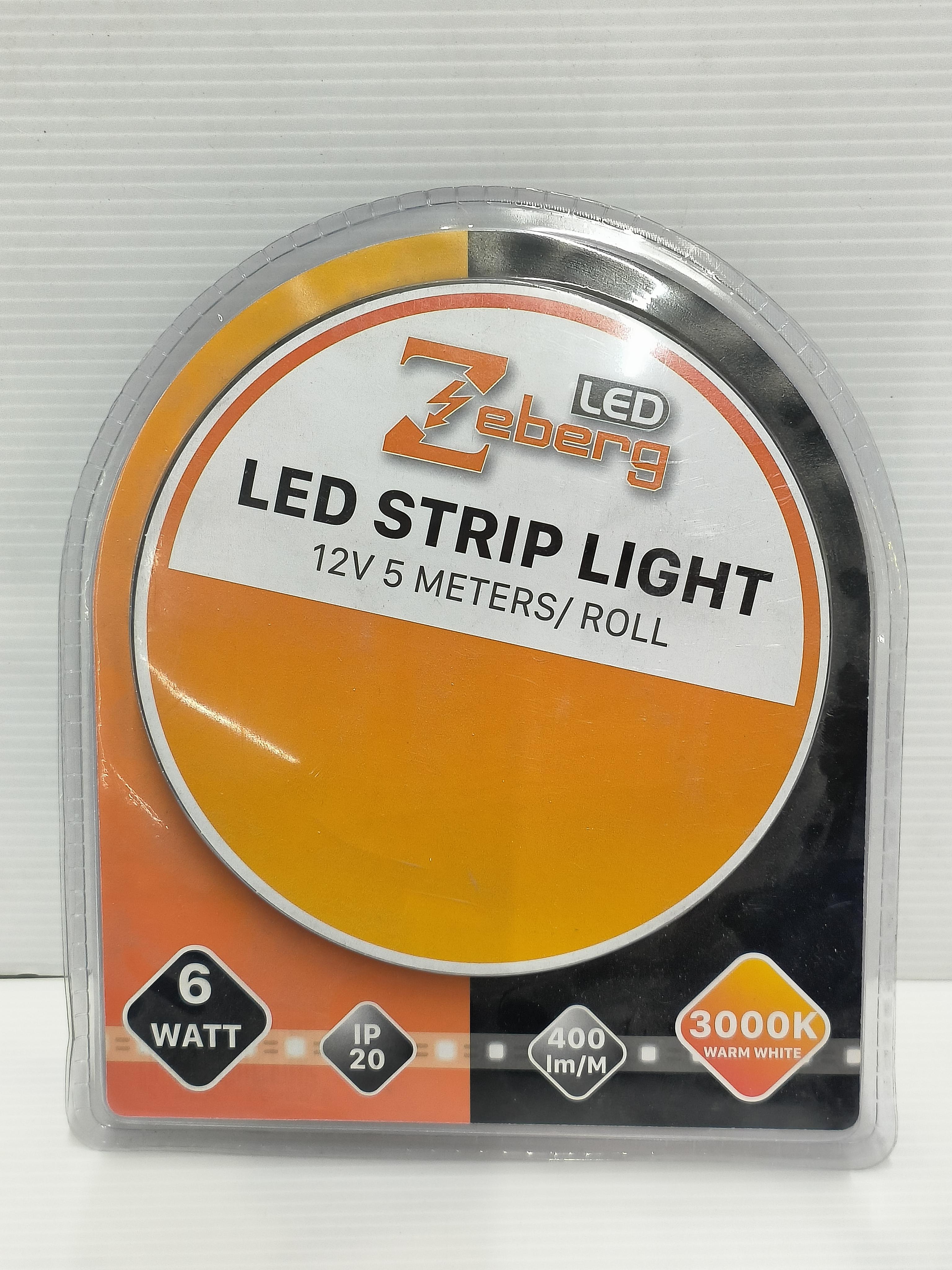 ZEBERG ไฟเส้น IP20 DC 12V 6W ยาว 5ม. วอร์มไวท์