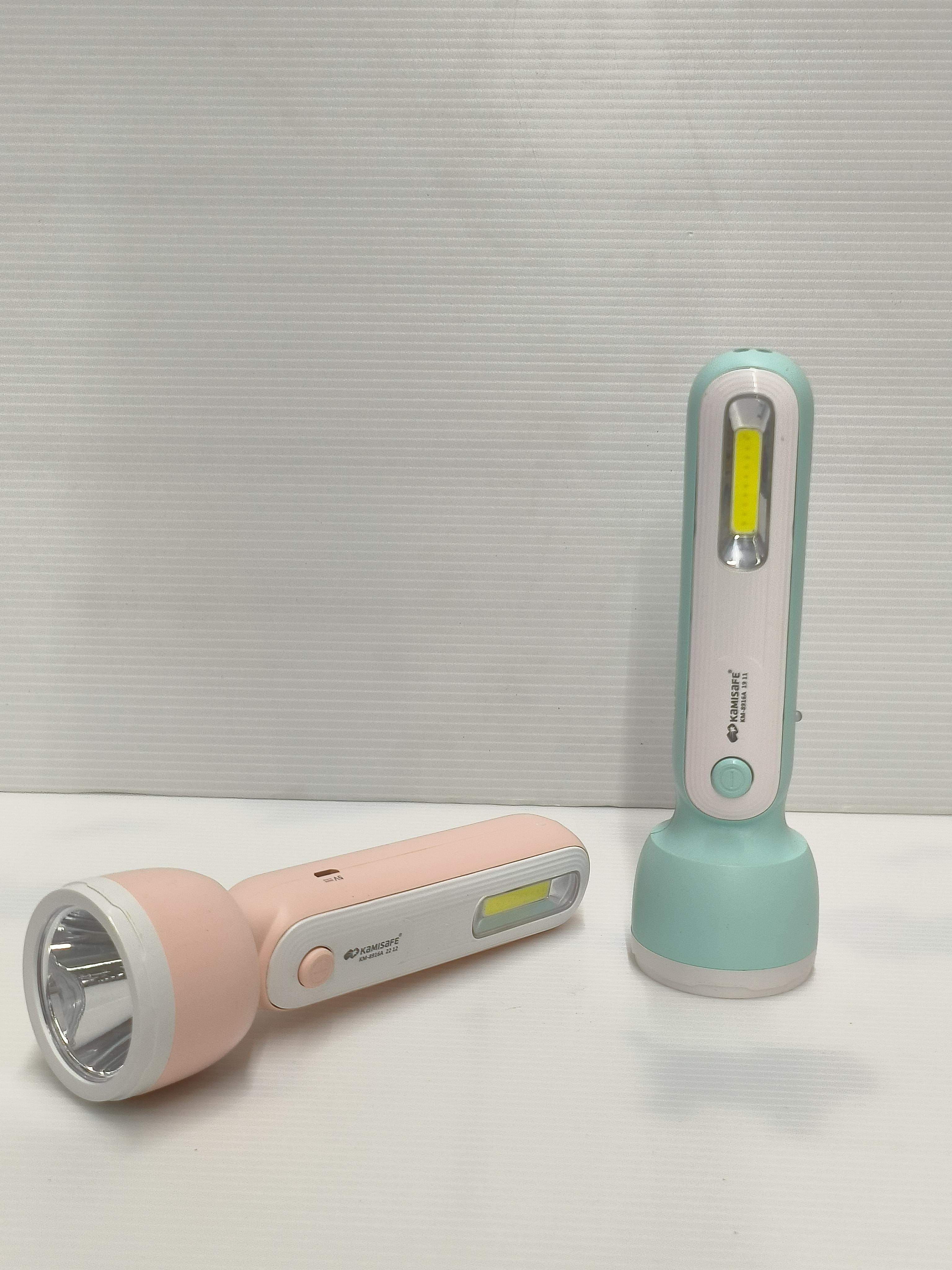 KAMISAFE ไฟฉาย LED 1W รุ่น KM-8916A พร้อมสายชาร์จUSB คละสี