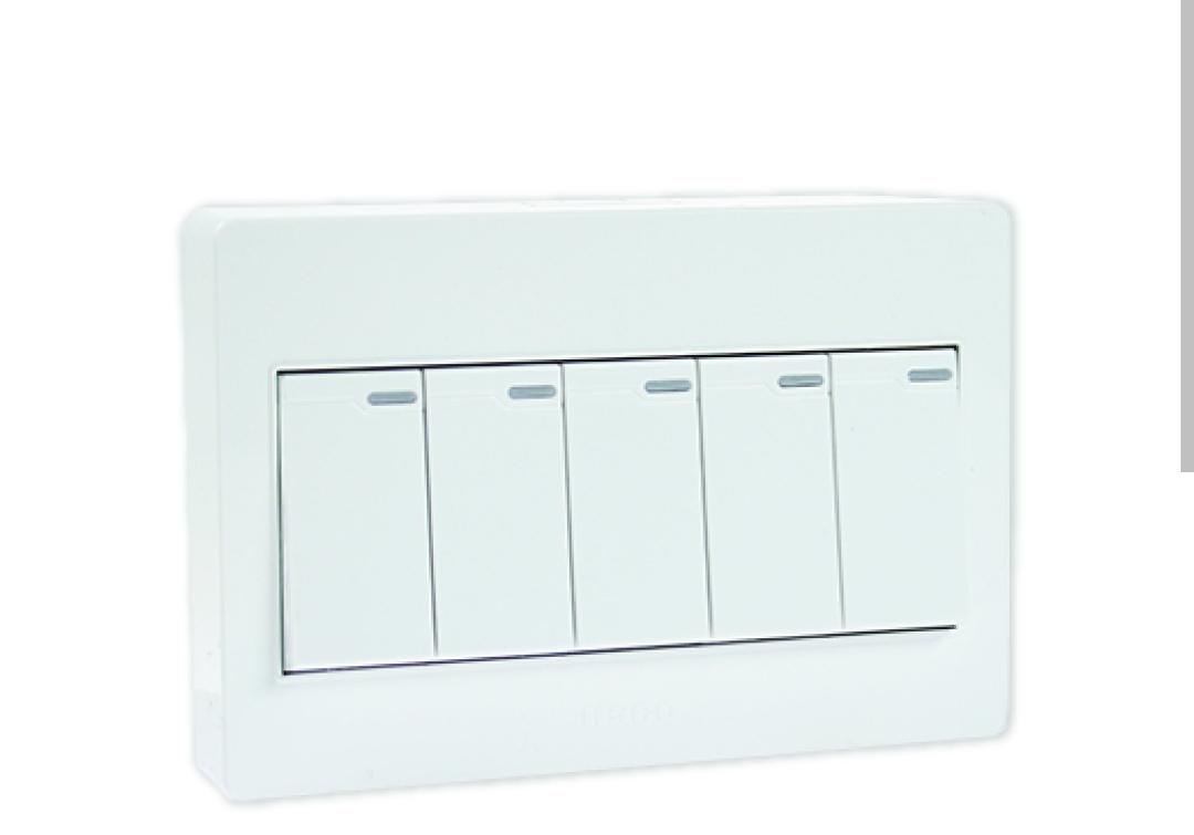 HACO สวิตช์ทางเดียว 5ช่อง แบบลอย 16A 250V