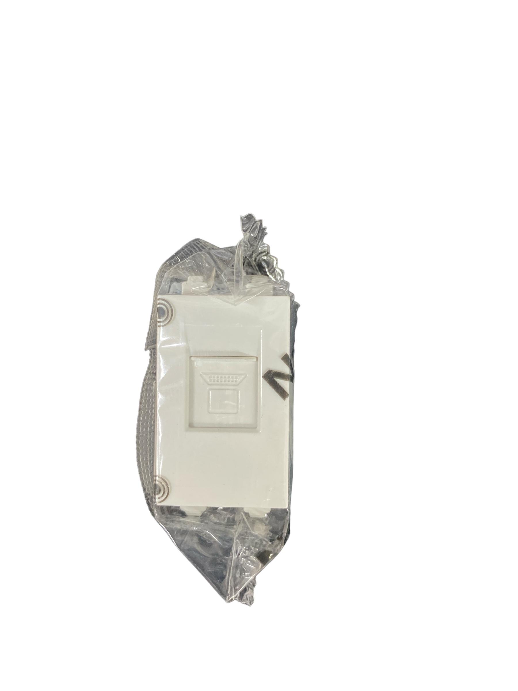 NANO เต้ารับคอมพิวเตอร์CAT5E 1ช่อง NN-LAN5 ขาว (200/ลัง)