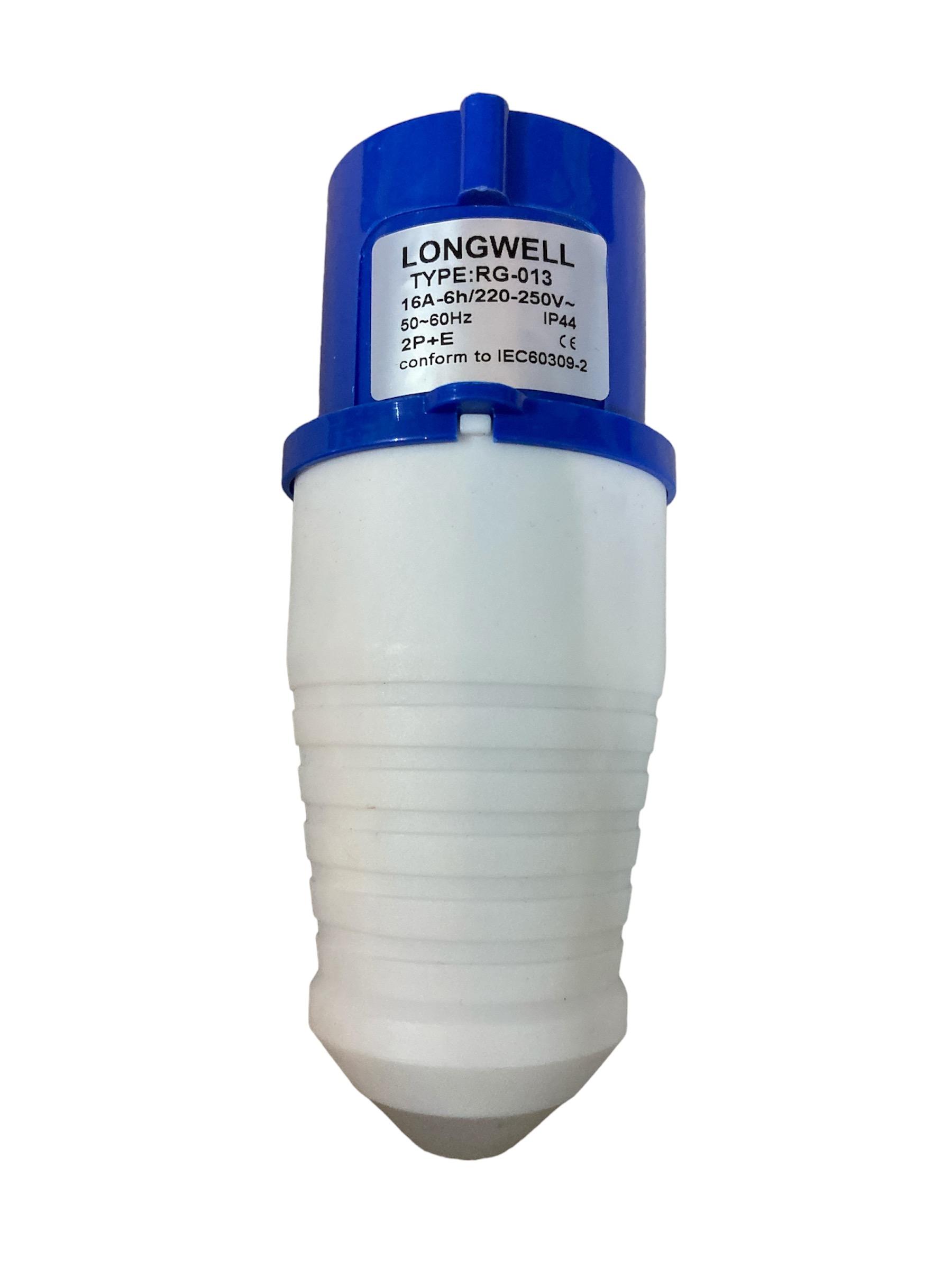 LONGWELL พาวเวอร์ปลั๊ก ตัวผู้ 2P+E 16A IP44 (RG-013) LONGWELL พาวเวอร์ปลั๊ก ตัวผู้ 2P+E 16A IP44 (RG-013) - ดำรงค์โฮมพลัส