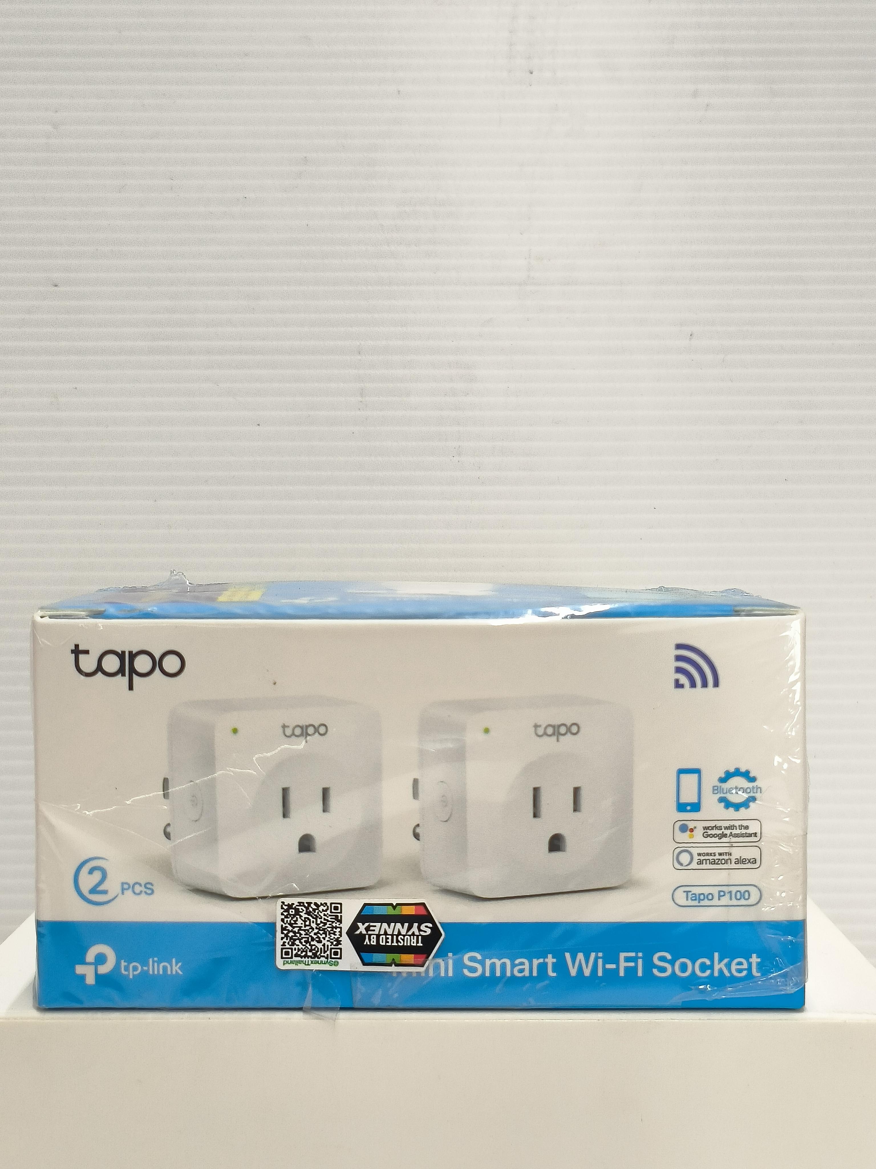 TP LINK ปลั๊กไฟอัจฉริยะ Mini Smart Wi-Fi Socket Tapo P100 (แพ็ค2)