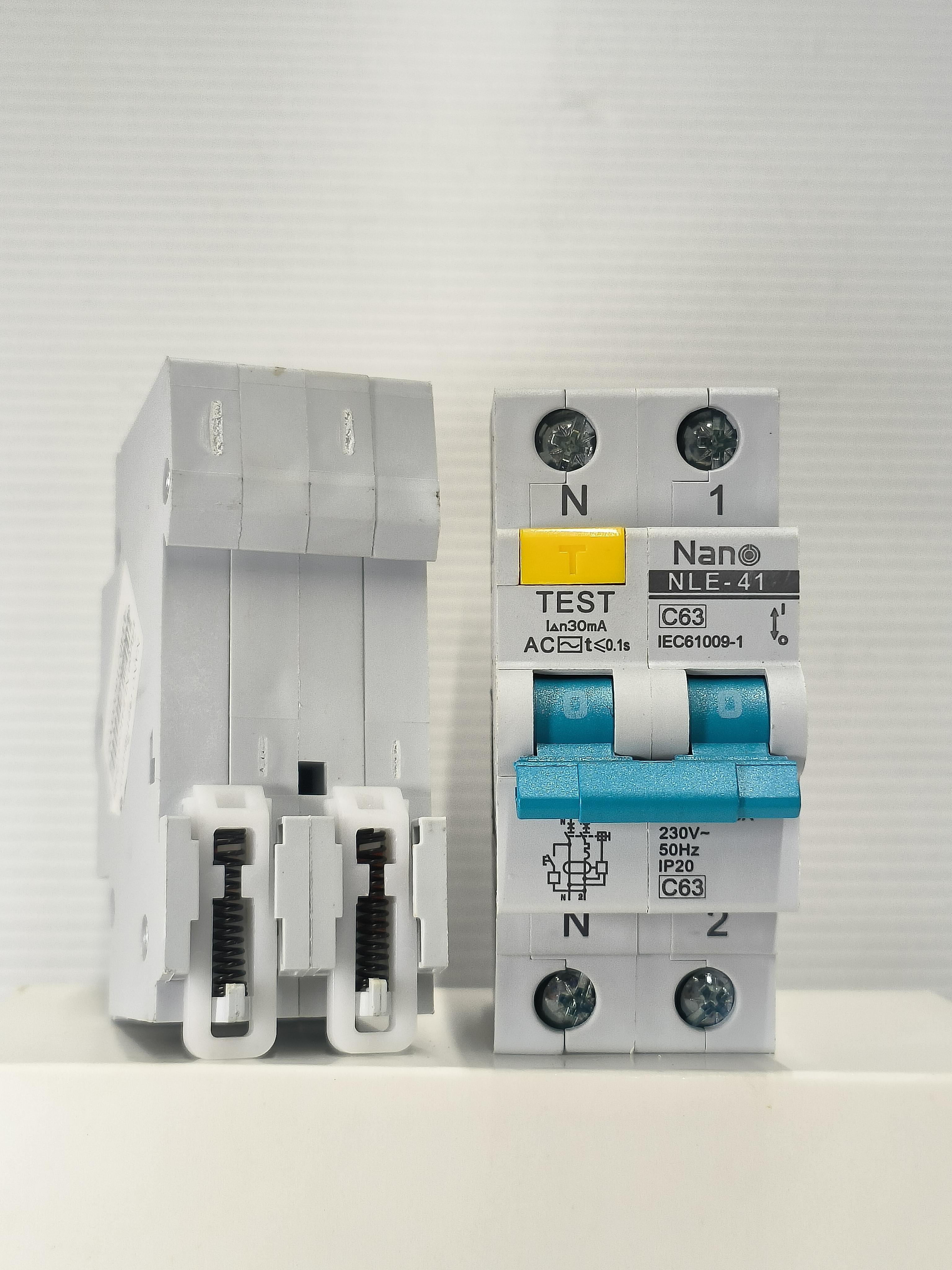 NANO เซอร์กิตเบรกเกอร์กันดูด NLE41C63/BHLA41C63 (2เฟส 63A)(20/ลัง) NANO เซอร์กิตเบรกเกอร์กันดูด NLE41C63/BHLA41C63 (2เฟส 63A)(20/ลัง) - ดำรงค์โฮมพลัส