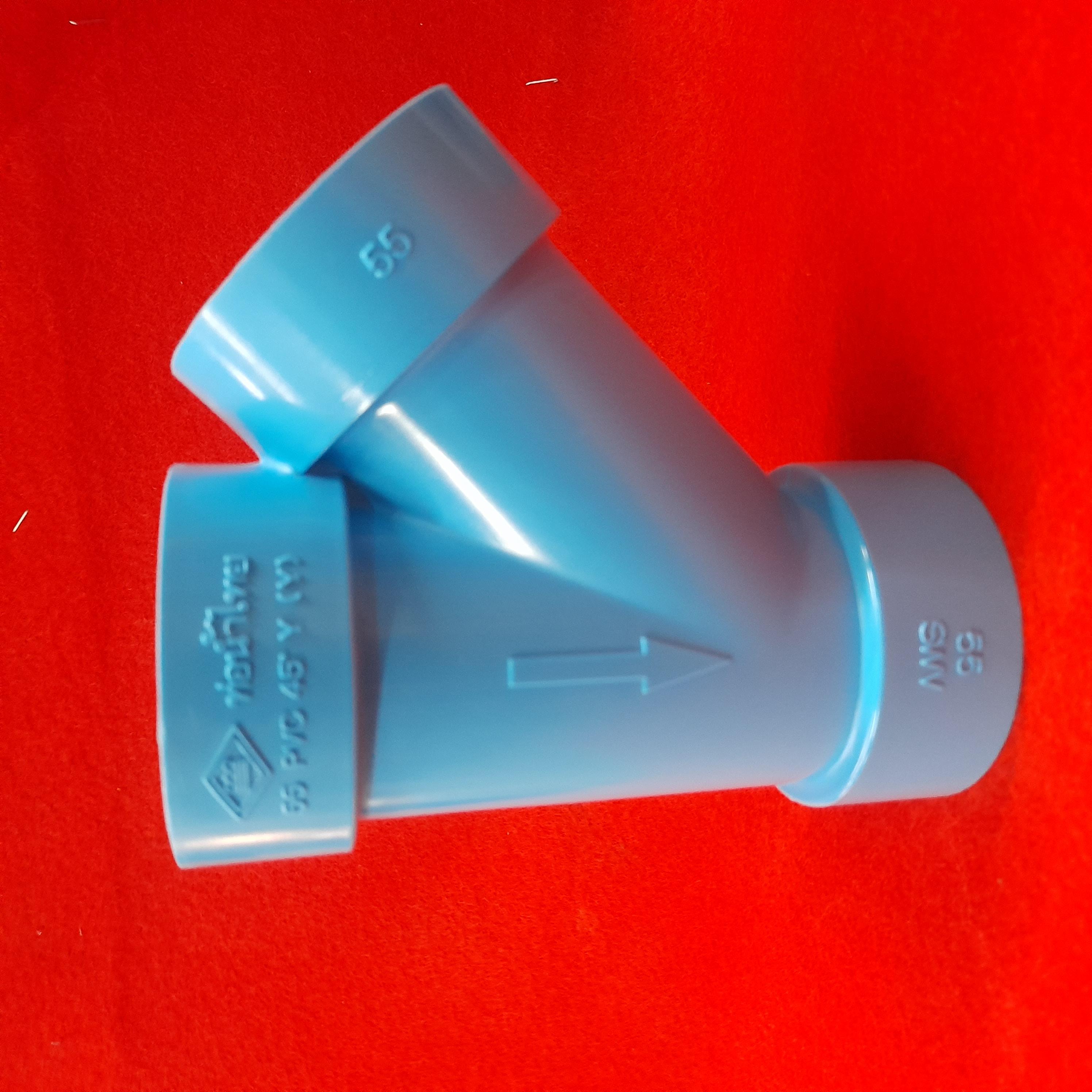 ท่อน้ำไทย สามตาวาย 45 องศา PVC 2 นิ้ว (15ตัว/กล่อง) ท่อน้ำไทย สามตาวาย 45 องศา PVC 2 นิ้ว (15ตัว/กล่อง) - ดำรงค์โฮมพลัส