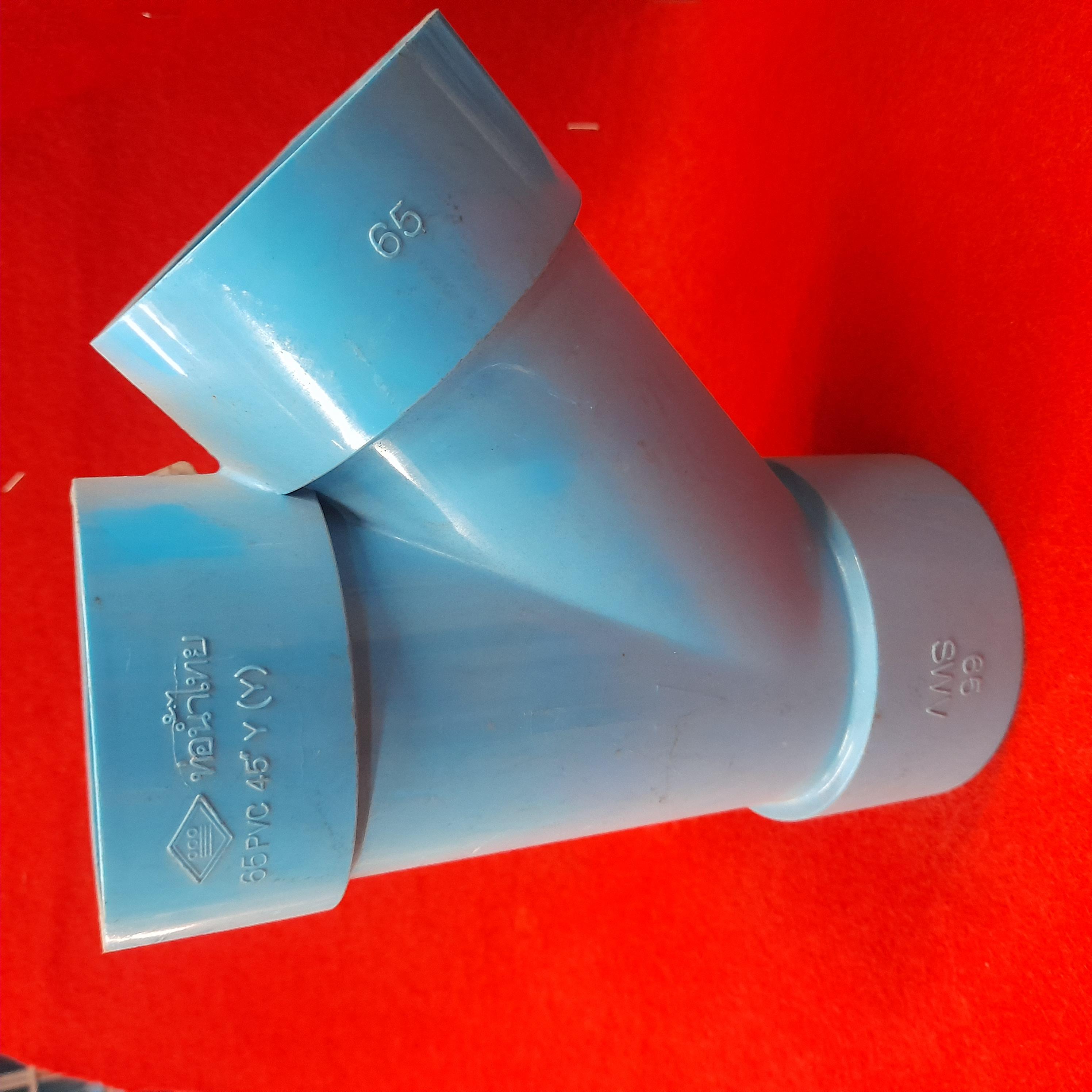 ท่อน้ำไทย สามตาวาย 45 องศา PVC 2-1/2 นิ้ว ท่อน้ำไทย สามตาวาย 45 องศา PVC 2-1/2 นิ้ว - ดำรงค์โฮมพลัส