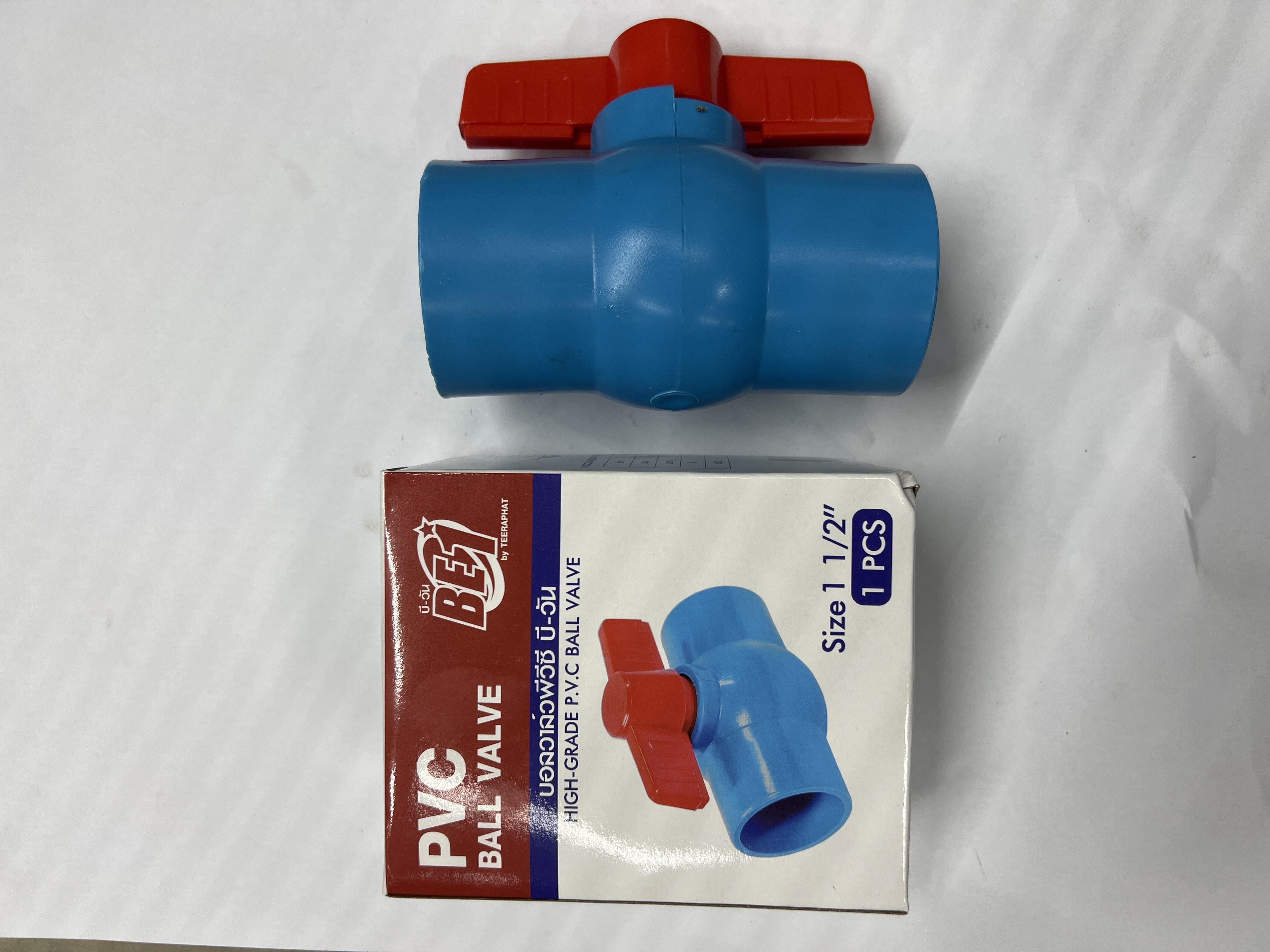 BE 1 บอลวาล์ว PVC สวม 1-1/2 (36/ตัว) BE 1 บอลวาล์ว PVC สวม 1-1/2 (36/ตัว) - ดำรงค์โฮมพลัส