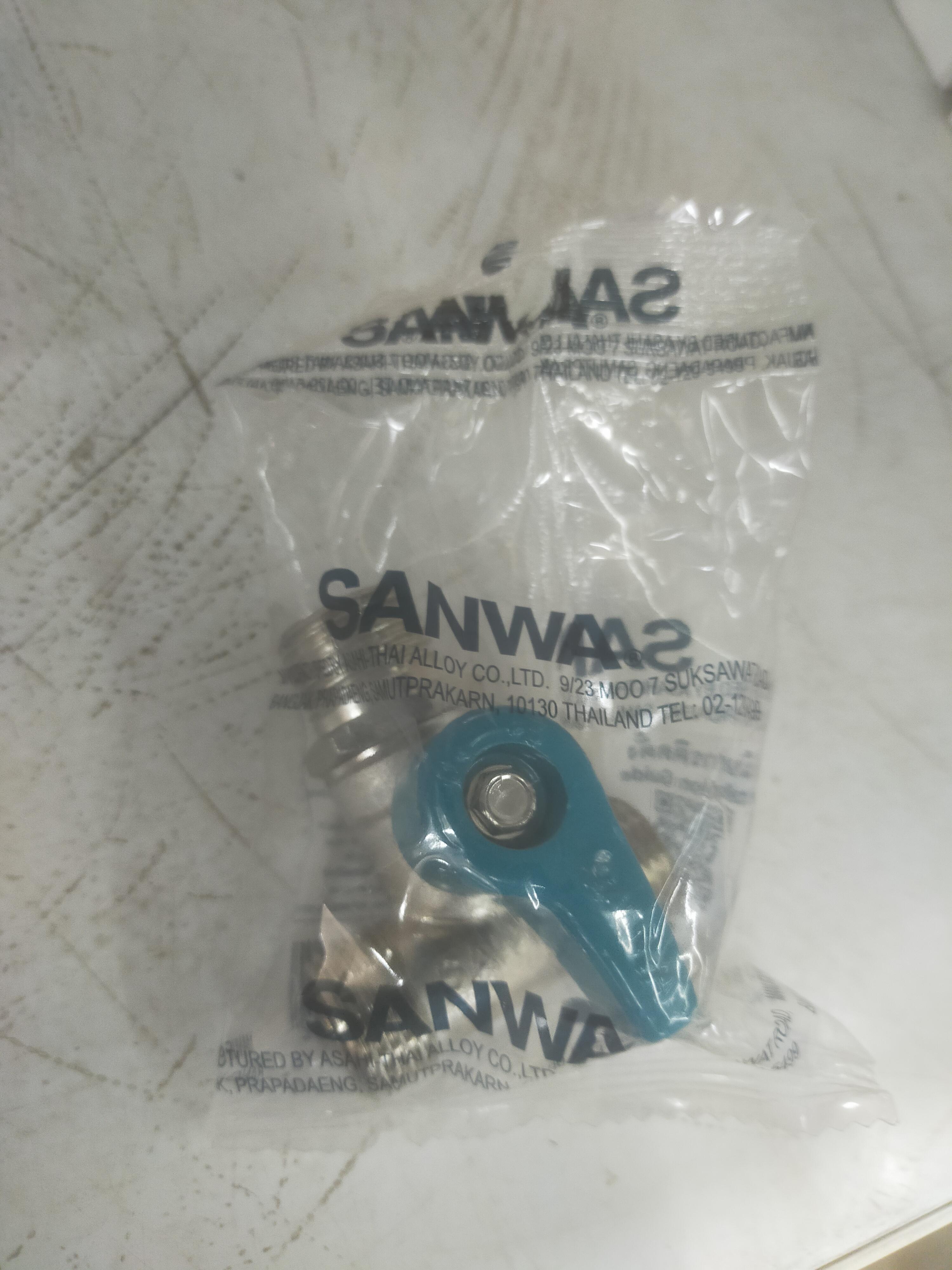 SANWA มินิบอลวาล์ว 3ทาง (ผผผ.) BV15 MINI (WM) 1/2