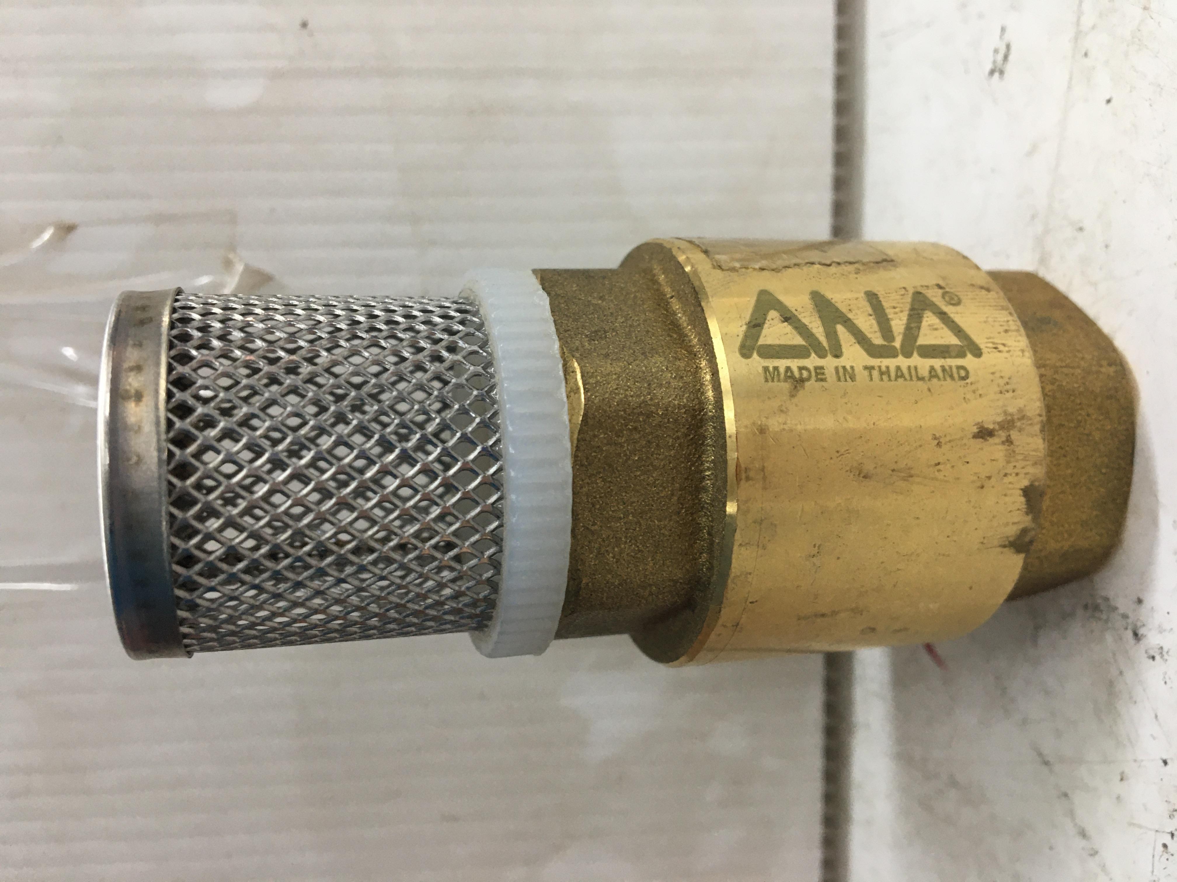 ANA ฟุตวาล์ว (สปริง) ทองเหลือง FVS115 #3/4นิ้ว (10/กล่อง)(100/ลัง) ANA ฟุตวาล์ว (สปริง) ทองเหลือง FVS115 #3/4นิ้ว (10/กล่อง)(100/ลัง) - ดำรงค์โฮมพลัส