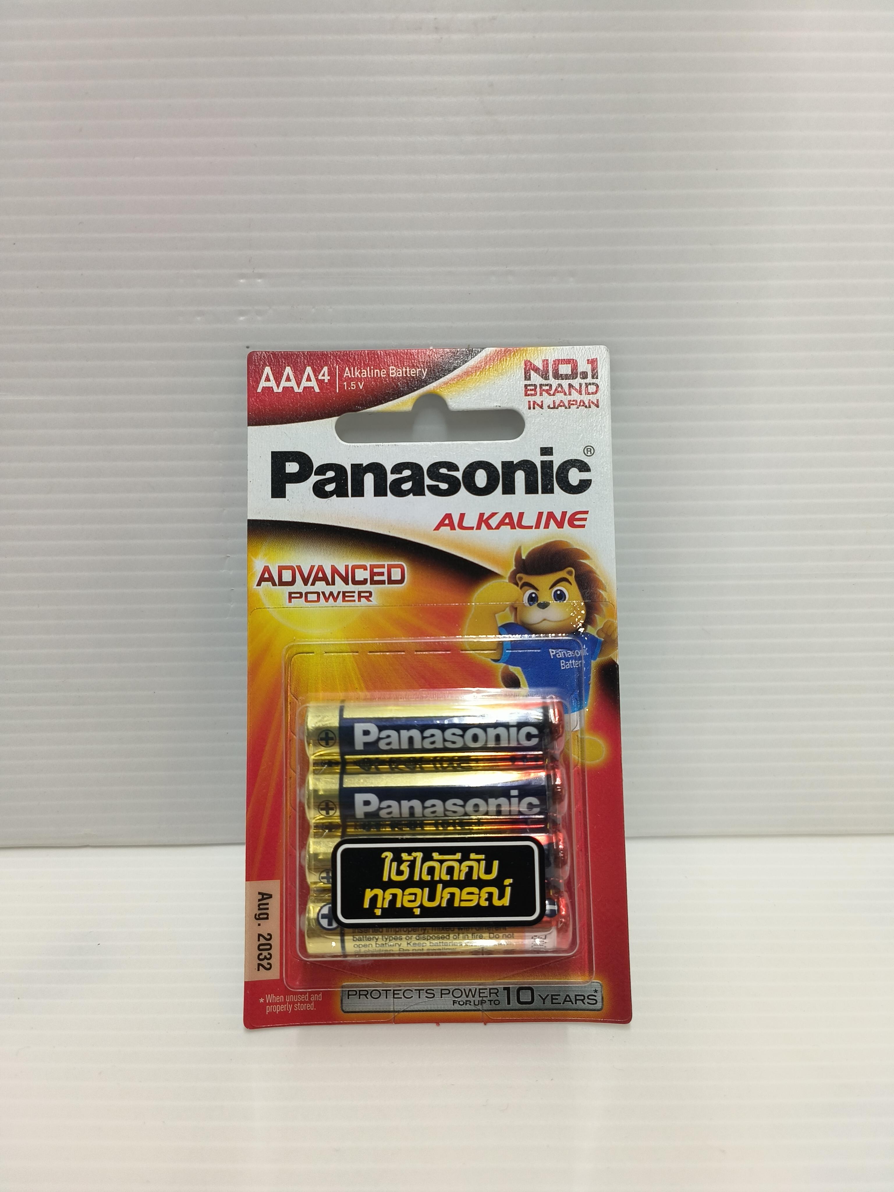 Panasonic ถ่านอัลคาไลน์AAA LR03T/4B 4ก้อน (12/กล่อง)