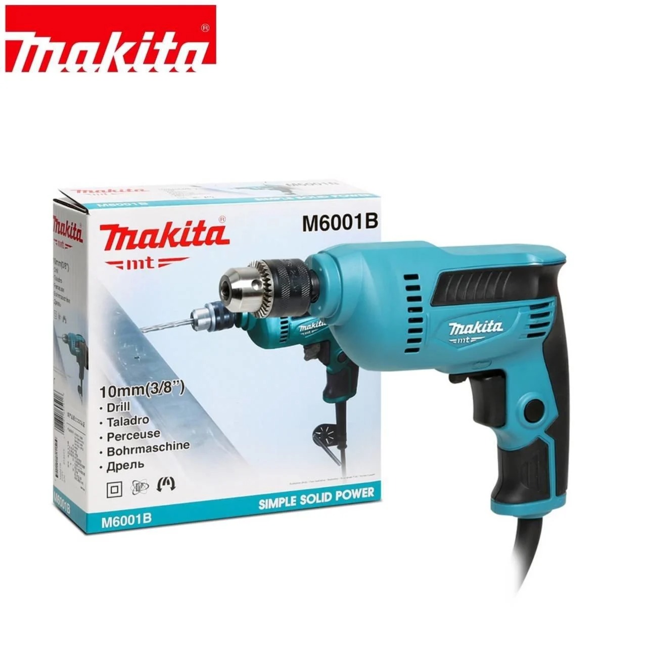 MAKITA สว่านปรับรอบซ้าย-ขวา M6001B 450W 3/8นิ้ว MAKITA สว่านปรับรอบซ้าย-ขวา M6001B 450W 3/8นิ้ว - ดำรงค์โฮมพลัส