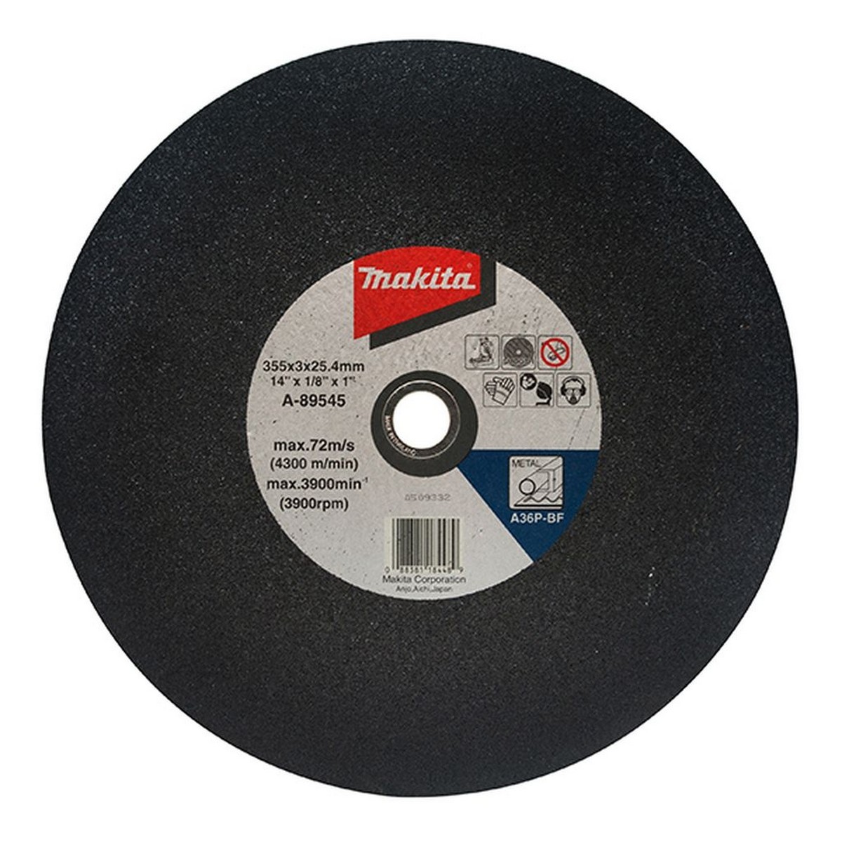 MAKITA แผ่นตัด 14 A-89545 ผิวเรียบ MAKITA แผ่นตัด 14 A-89545 ผิวเรียบ - ดำรงค์โฮมพลัส