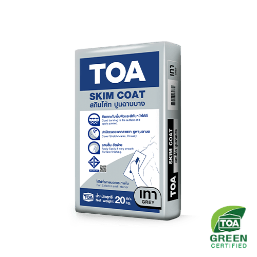TOA ปูนฉาบผิวบาง เนื้อละเอียด สกิมโค้ท ขาว 20กก. TOA ปูนฉาบผิวบาง เนื้อละเอียด สกิมโค้ท ขาว 20กก. - ดำรงค์โฮมพลัส