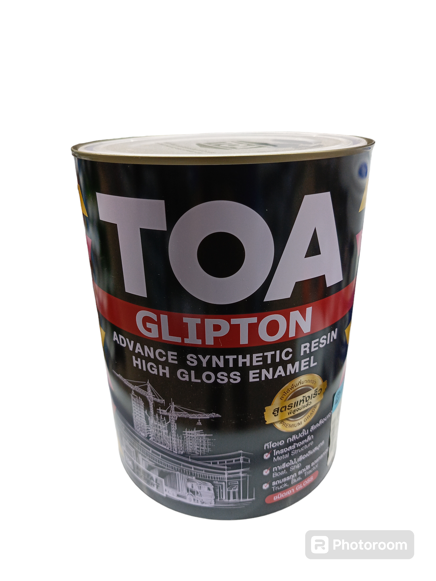 TOA สีน้ำมันเคลือบเงา GLIPTON (สีแดง) กล.