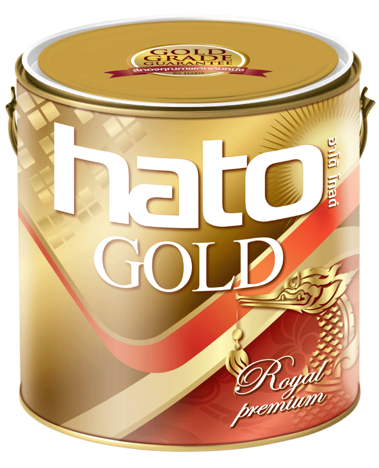 HATO สีทองอะครีลิก สูตรนํ้า เอมเพอเรอร์ #BJ8008 (3.785ลิตร)