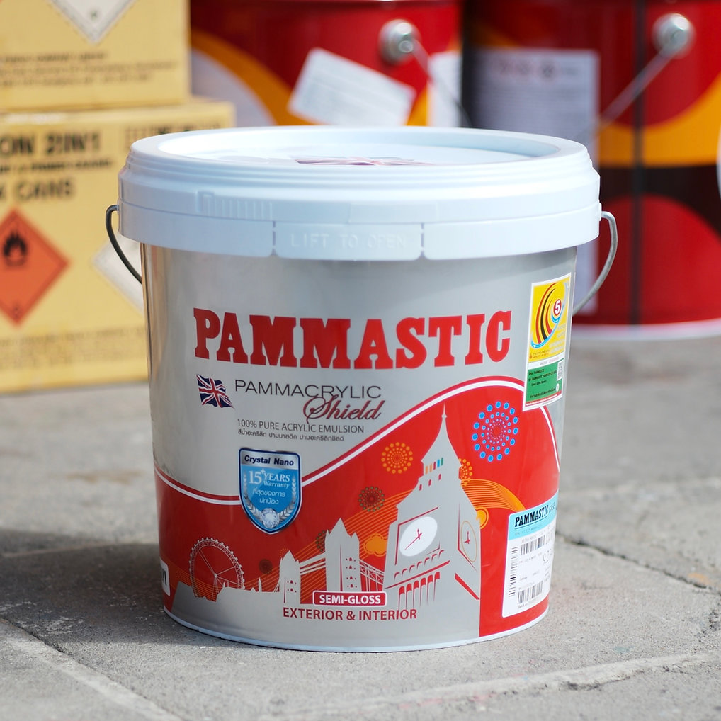 สีน้ำ ปามอะครีลิค สีน้ำภายนอก ชนิดกึ่งเงา เบส A 2.5กล. PAMMASTIC PAMMACRYLIC
