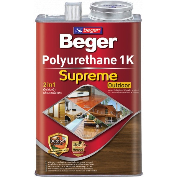 BEGER โพลียูรีเทน ซูพรีม เอาท์ดอร์ PG-9900 1K 3.5L ใสเงา (6/ลัง)