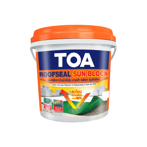 TOA สีกันซึมทาดาดฟ้า รุ่นกันร้อน สีขาว (ถัง) TOA สีกันซึมทาดาดฟ้า รุ่นกันร้อน สีขาว (ถัง) - ดำรงค์โฮมพลัส