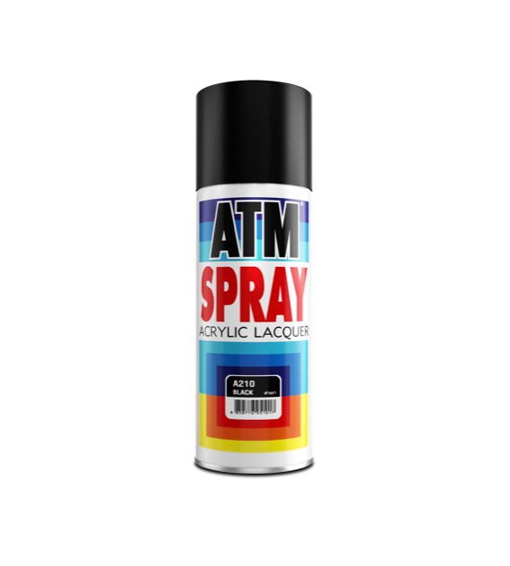 ATM สีสเปรย์ #210 ดำเงา (12/ลัง) ATM สีสเปรย์ #210 ดำเงา (12/ลัง) - ดำรงค์โฮมพลัส