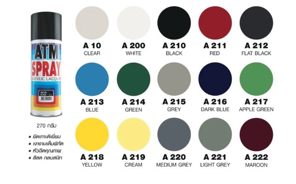 ATM สีสเปรย์ #239 แดงเลือดหมู (12/ลัง) ATM สีสเปรย์ #239 แดงเลือดหมู (12/ลัง) - ดำรงค์โฮมพลัส