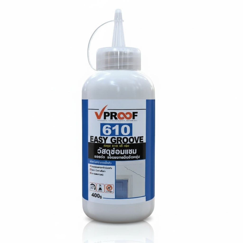 ยาแนวพร้อมใช้ ชนิดยืดหยุ่น สีดำ /400กรัม วีพรูฟ 620 แบรนด์ VPROOF - ตกแต่ง ราคา 220 บาท